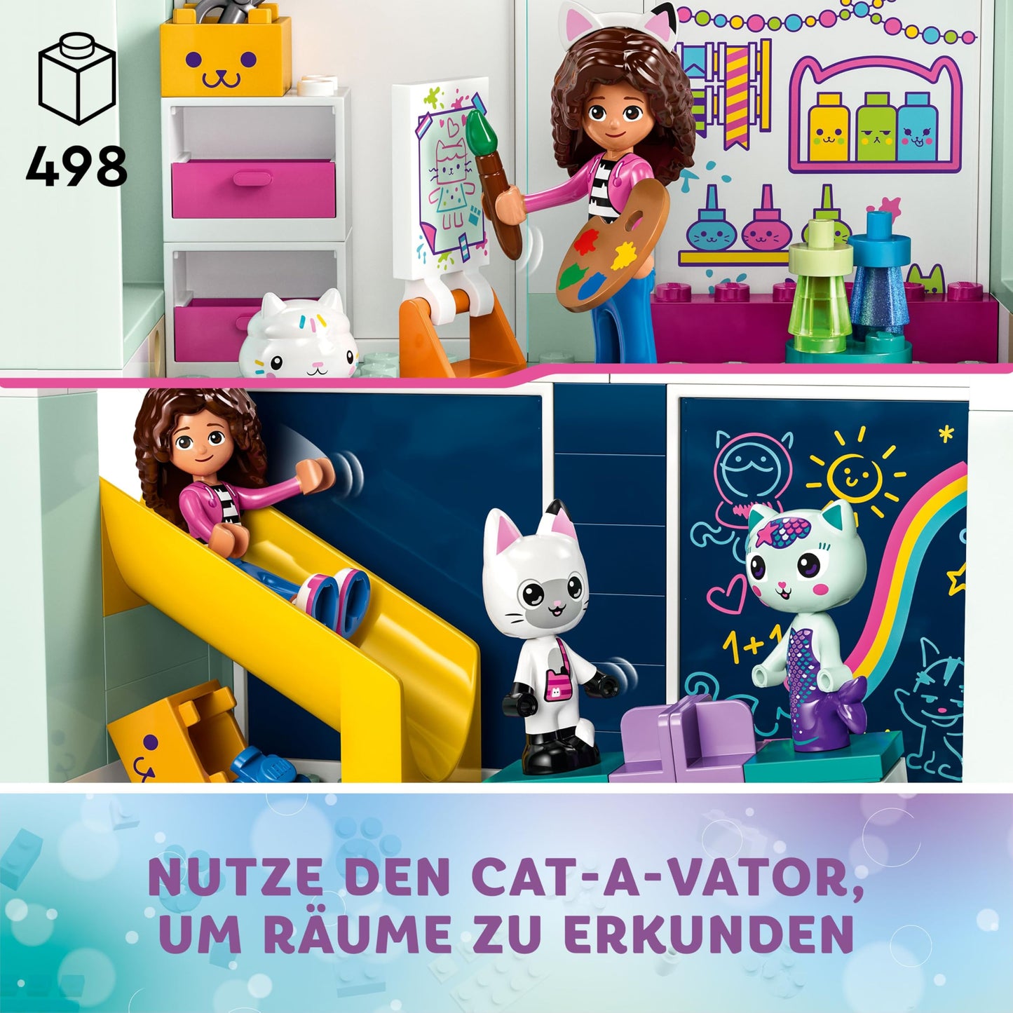 Lego Gabby's Dollhouse Toy - 4-story dollhouse with Gabby, Pawesome Panda, Kitty Fairy & Cakey Cat minifigures and accessories - Gift for girls and boys ages 4 and up - 10788