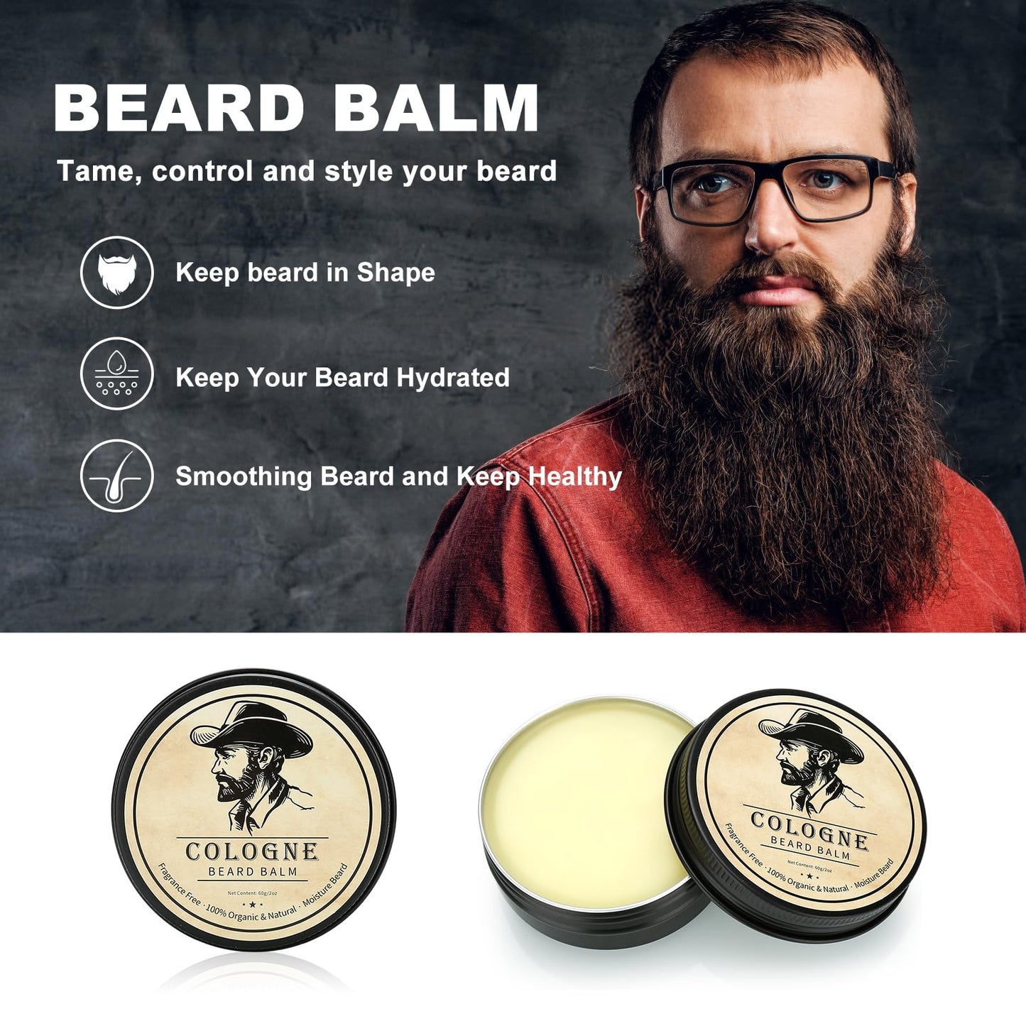 Beard grooming set for men, beard growth kit gifts for men dad, birthday gift for men, beard oil, beard brush, beard comb, beard balm, beard kit, gifts for men.