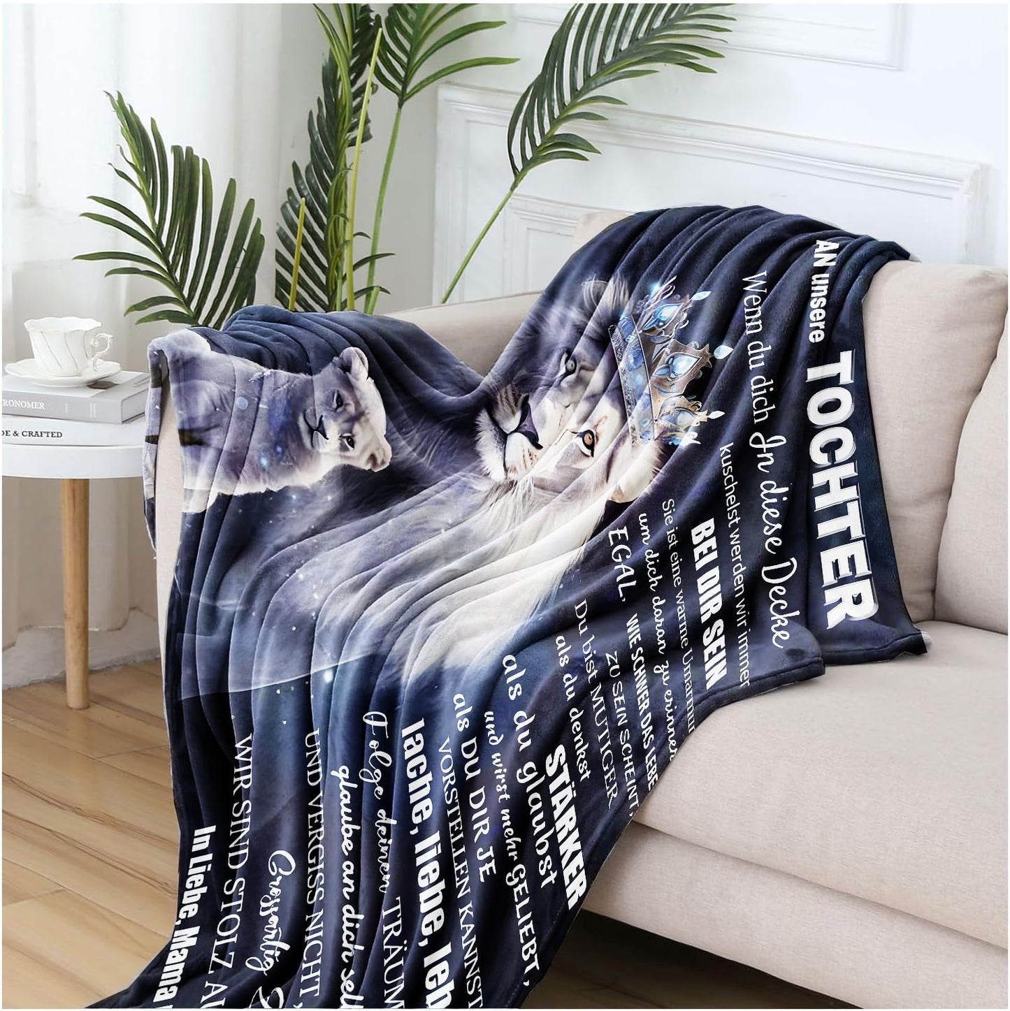 ZUCZUG Personalized Fleece Blanket Cozy Gifts Blanket to Our Daughter from Parents, To Our Daughter Blanket from Mom and Dad, Super Soft Flannel Blanket for Sofa Travel Birthday