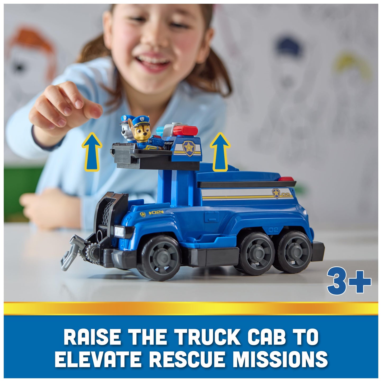 PAW PATROL Team Cruiser, a big vehicle featuring exclusive Chase, Marshall, Skye, Rubble, Rocky & Zuma action figures. Toys for boys & girls ages 3+.