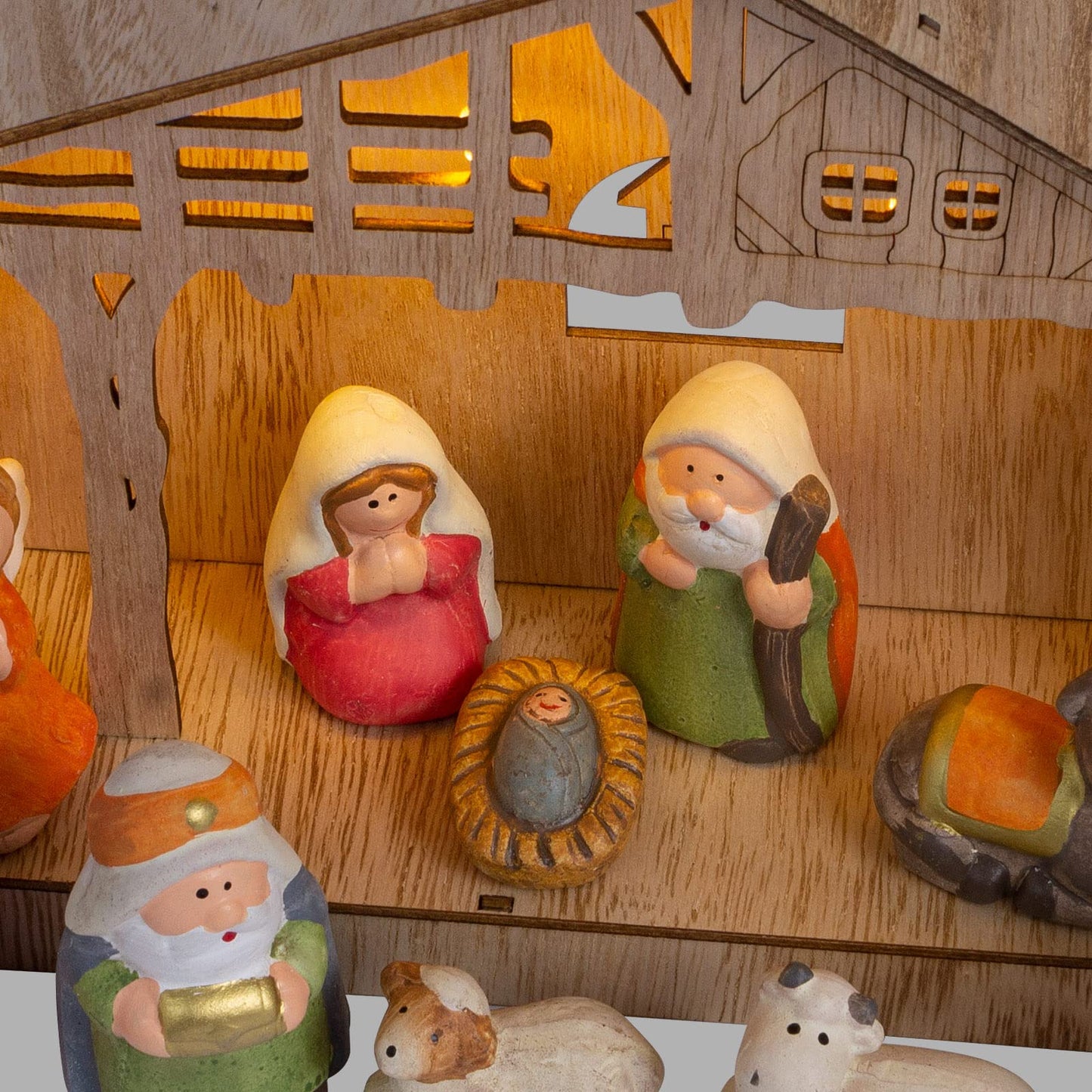 ARTECSIS 11-piece nativity set / 7.5cm size / Christmas crib / Ceramic Christmas figures / Ceramic figures for nativity scene from the Christmas story