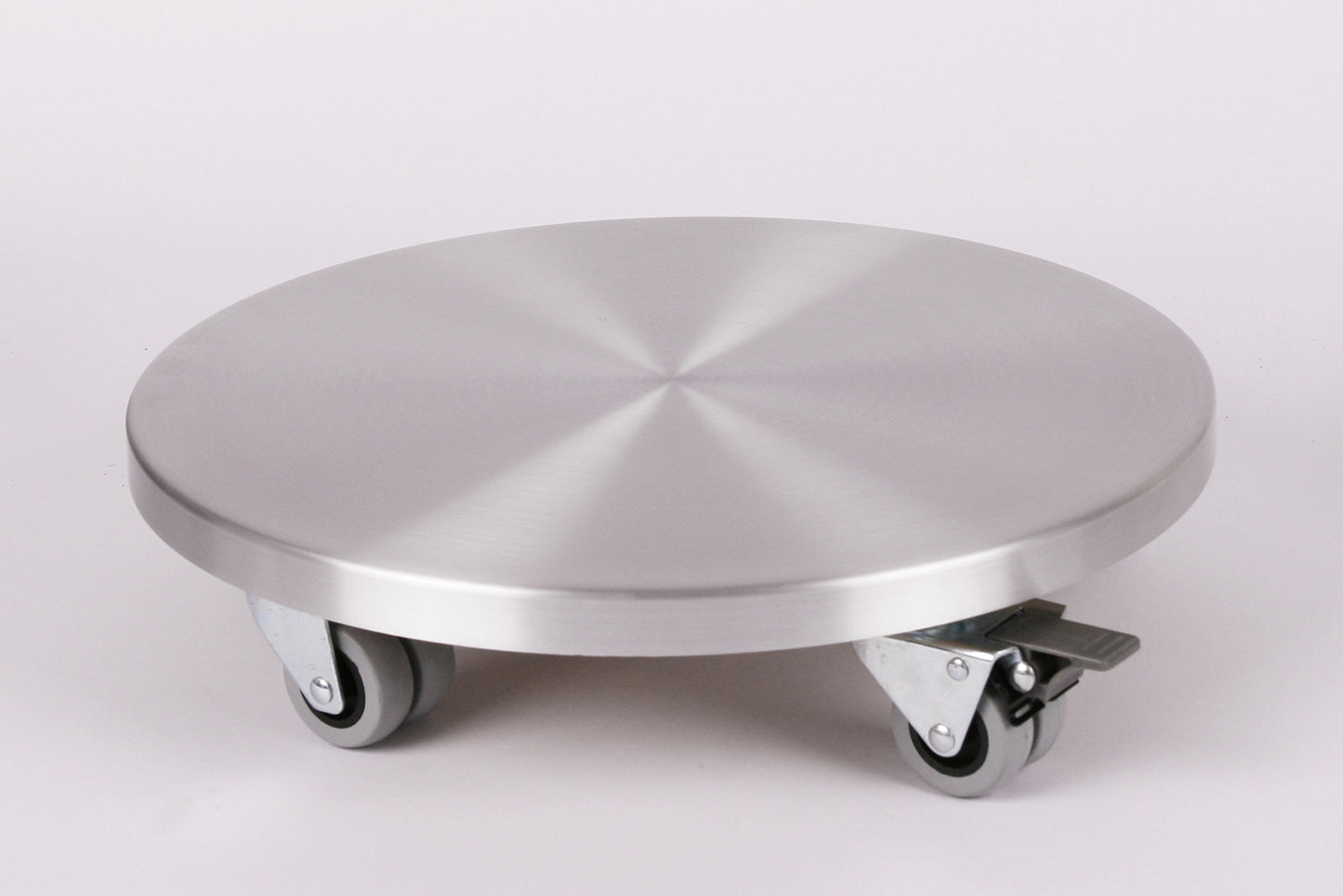 Furniture/plant dolly (Pro) Ø 40 cm, aluminum, 300kg, double casters + brake, Brand: Szagato, Made in Germany (Design plant dolly transport dolly)