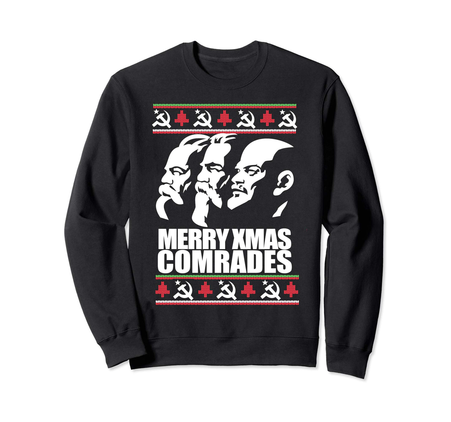 MERRY XMAS COMRADE Ugly Christmas Sweater Marx Engels Lenin Sweatshirt