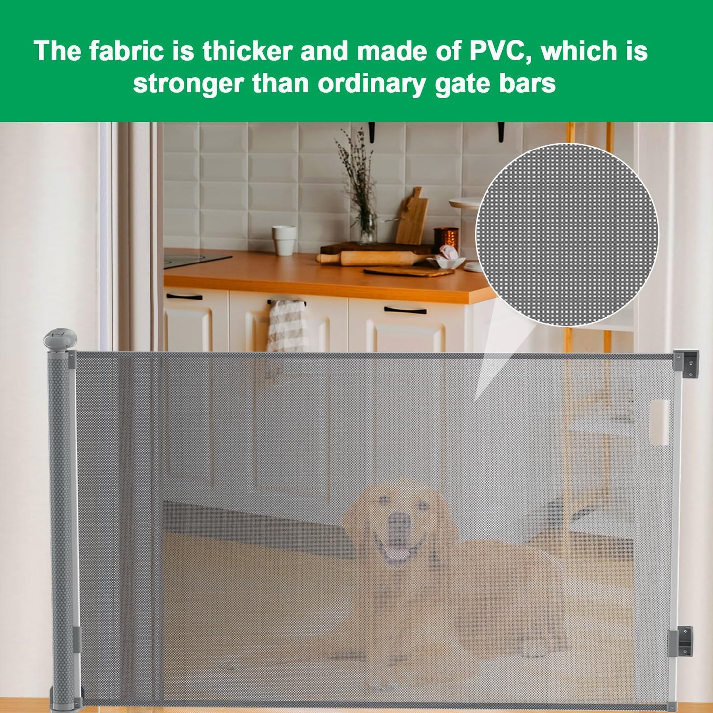Muaket stair gate/door gate retractable 0-170CM, gray