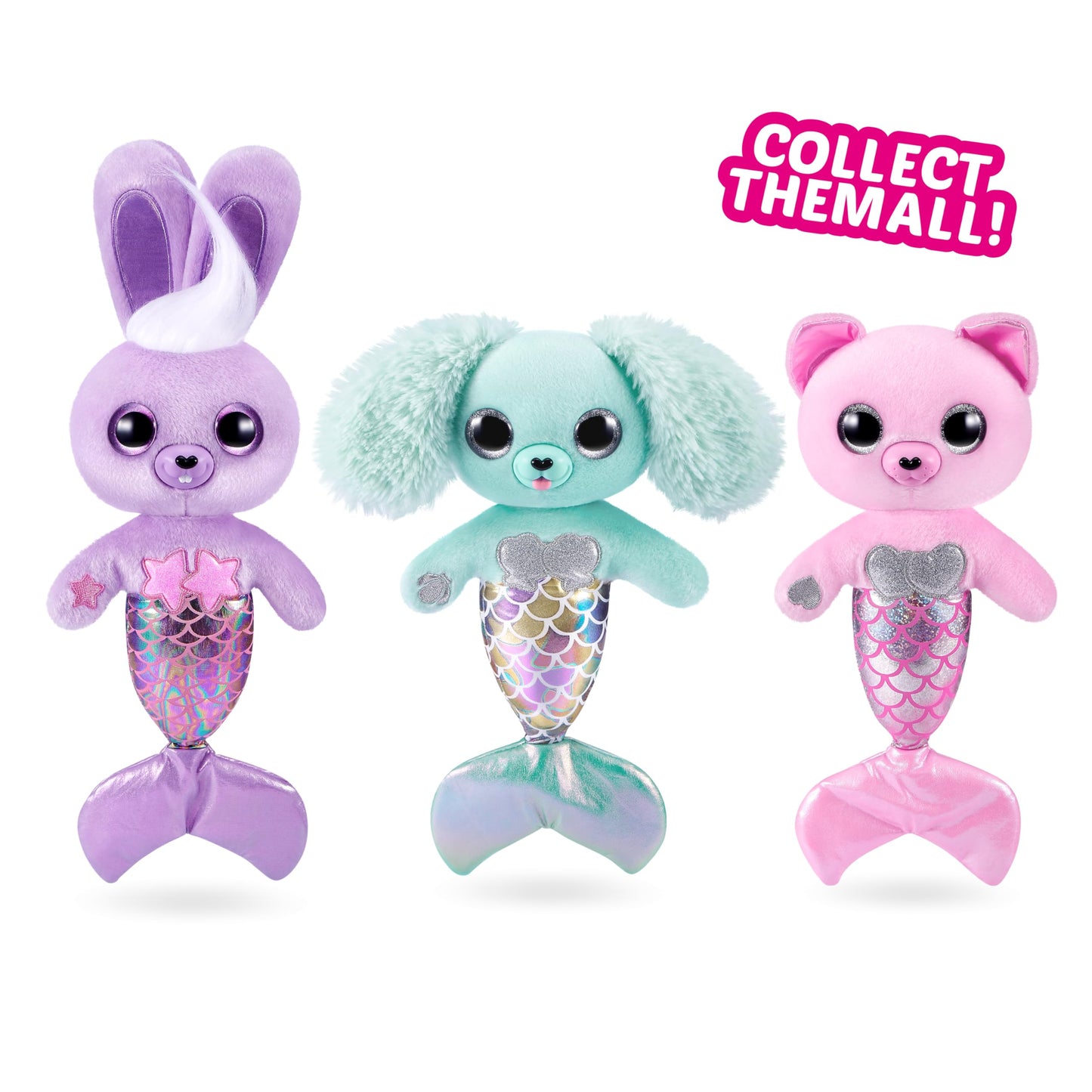 Pets Alive Furmaids by ZURU Mermaid, plush, interactive, light and sound, girls toy (Green Puppy)