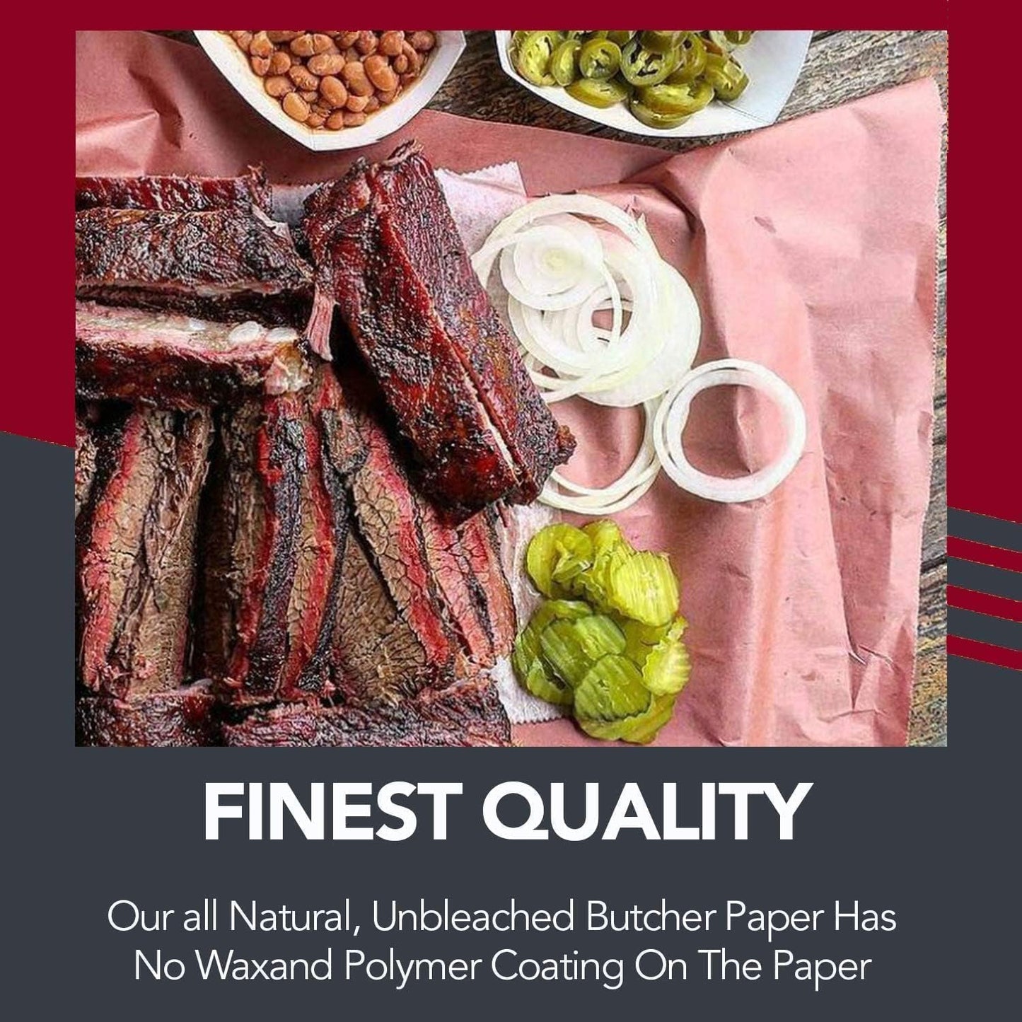 Butcher paper for smoking meat, FDA approved Kraft paper for grilling, smoking, or wrapping fish and meat. Pink butcher paper roll 30cm x 30m.