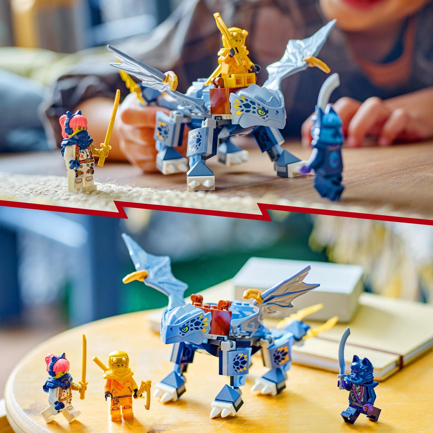 LEGO NINJAGO Raya the Baby Dragon, dragon toy with 3 minifigures, buildable ninja toy for 6-year-old boys and girls, action-packed gift for children 71810.