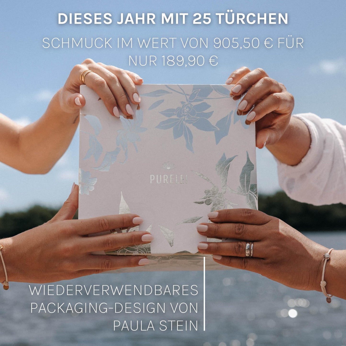 Purelei® Jewelry Advent Calendar (Silver) - 25 exclusive pieces of jewelry for every occasion - Women's advent calendar - sustainable and reusable - gift for women
