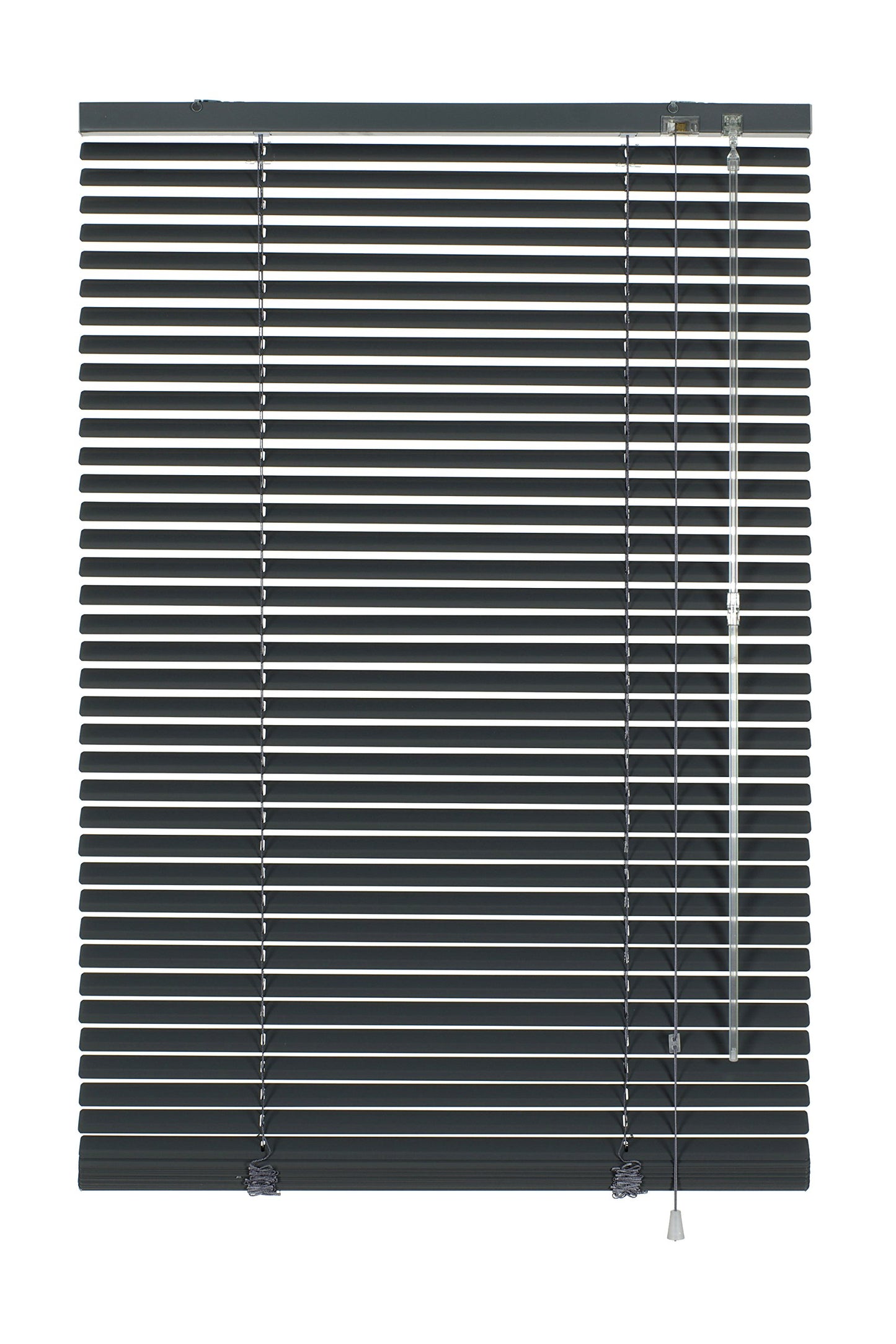 Deco Company Aluminum Blind without drilling, For clamping, Including clamping brackets, Privacy, Light protection, Glare protection, Aluminum blind, Slate color, 60 x 130 cm