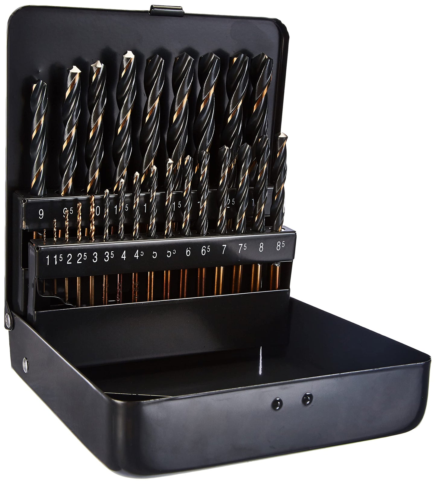 ALPEN Drill Bit Set Sprint Master KM 25 (25 pcs., Ø 1.00-13.00 mm, universal spiral drill bit, high elasticity, metal drill bit, drilling assortment) 0000810321100
