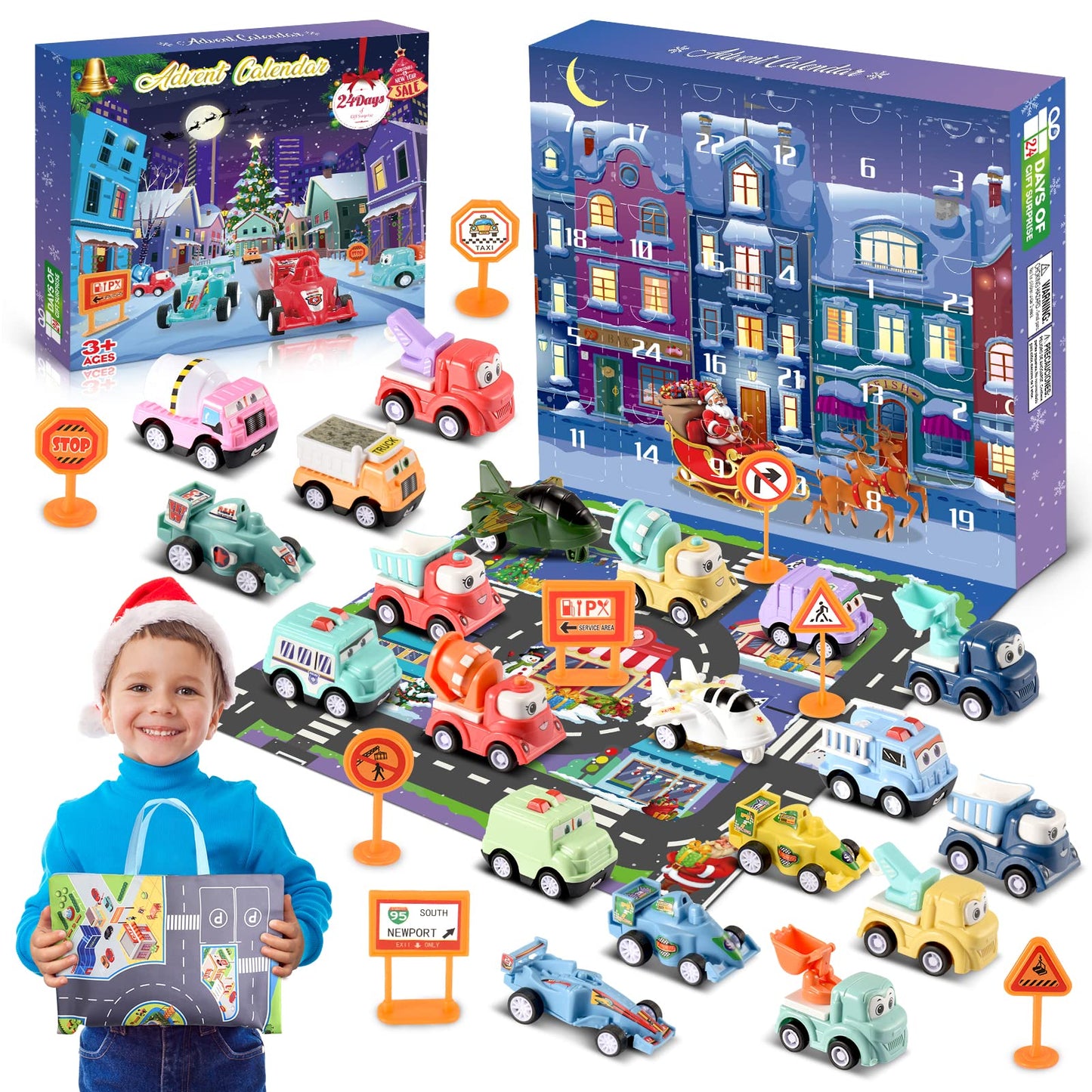 Hotifts Advent Calendar 2025 Toy for Children Ages 2-7 Boys Gift for Boys 2-7 years Christmas Calendar Gifts for Kids