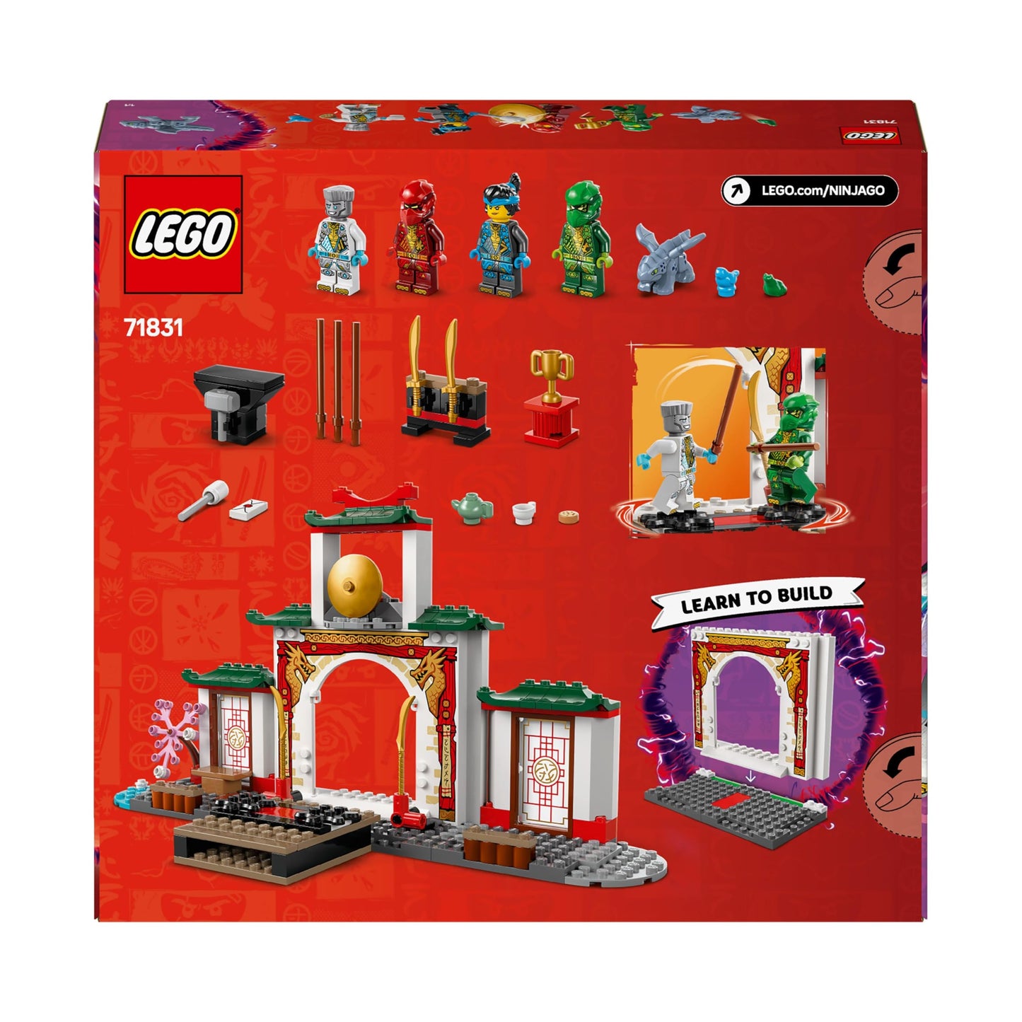 LEGO NINJAGO Spinjitzu Temple of the Ninja - Playset with 4 minifigures and 1 dragon figure - Building set - Christmas or birthday gift for boys and girls aged 4 and up 71831