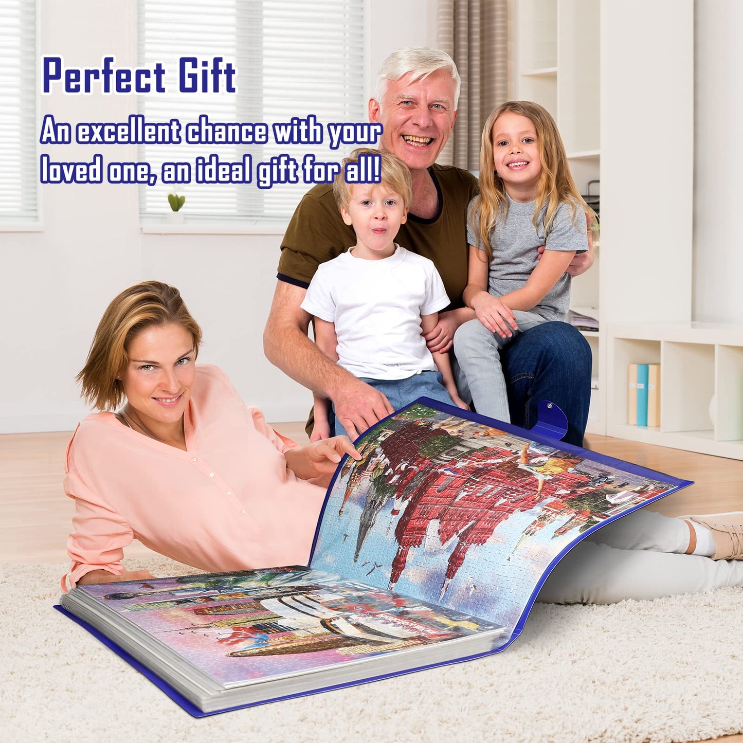 HXMARS Puzzle Storage Folder for 1000 Pieces: Puzzle organizer with large capacity, portable with 20 pockets, dustproof and protective puzzle accessory.