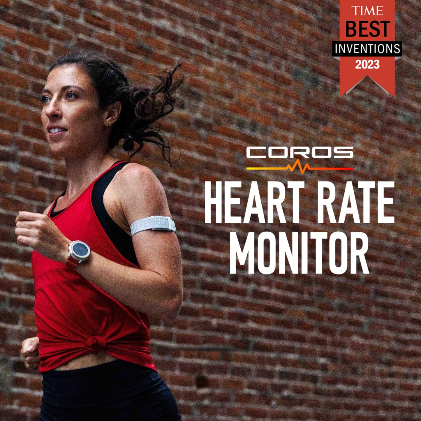 COROS heart rate monitor and pulse meter, comfortable, easy to wear, automatic wear detection, advanced sensor, Bluetooth, 38 hours battery life (Orange, Regular)