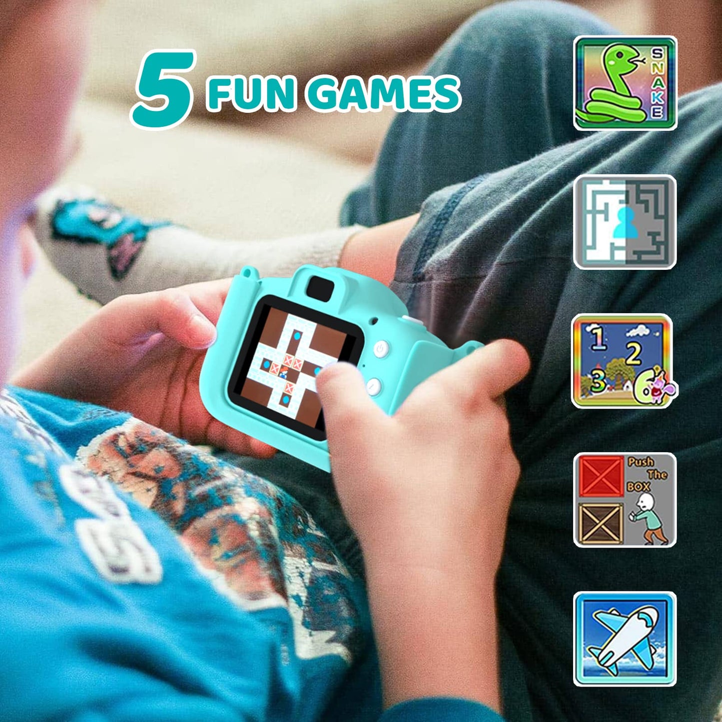 Children's camera, 2.0" display digital camera, for 3 4 5 6 7 8 9 10 11 12 year old boys and girls. 1080P HD anti-drop camera for birthday and Christmas gifts.