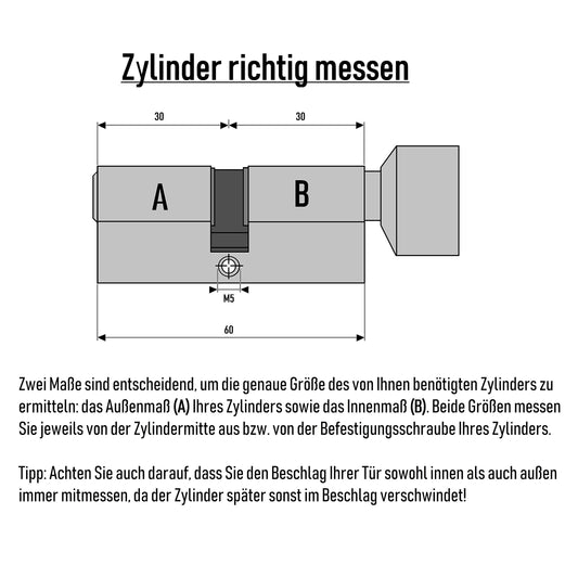 3x Euro Cylinder KSN 60 mm 30/30 Keyed Alike with 15 keys