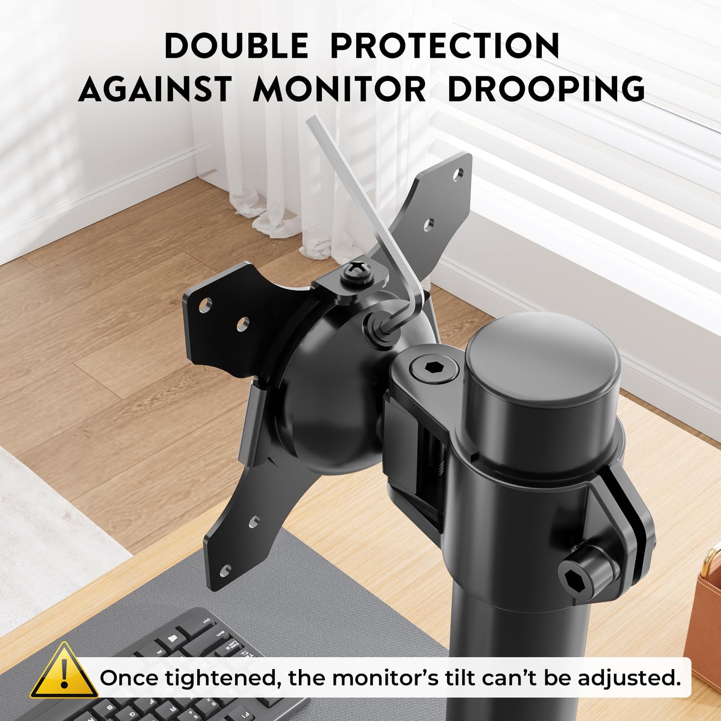 BONTEC Dual Monitor Stand for 13-34 inch screens, Height Adjustable, Swivel, Max. 10kg per monitor, VESA Compatible, Cable Management, C-Clamp & Grommet Mounting, Ergonomic for Home Office & Gaming.