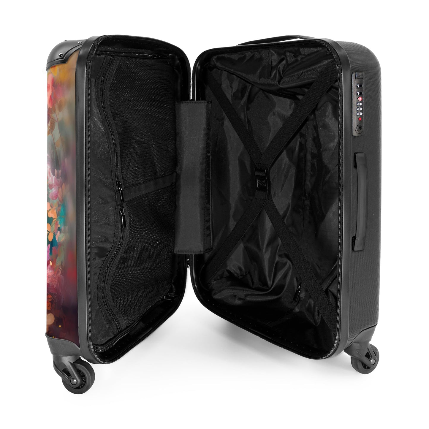 NoBoringSuitcases.com® travel suitcase luggage for girls cabin bag suitcases gift - kids - horses - portrait - white - kids luggage medium sized, 67x43x25cm