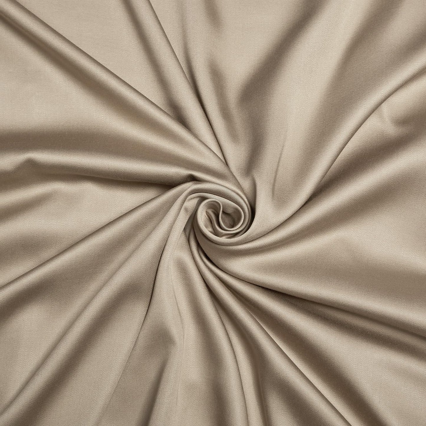 Luofanfei Bamboo Bedding 220x240 cm Gold Khaki Summer Cooling Solid Bamboo Lyocell Shiny Bedding Set Breathable Bamboo Luxury Duvet Cover and Pillowcases 80x80 cm with Zipper