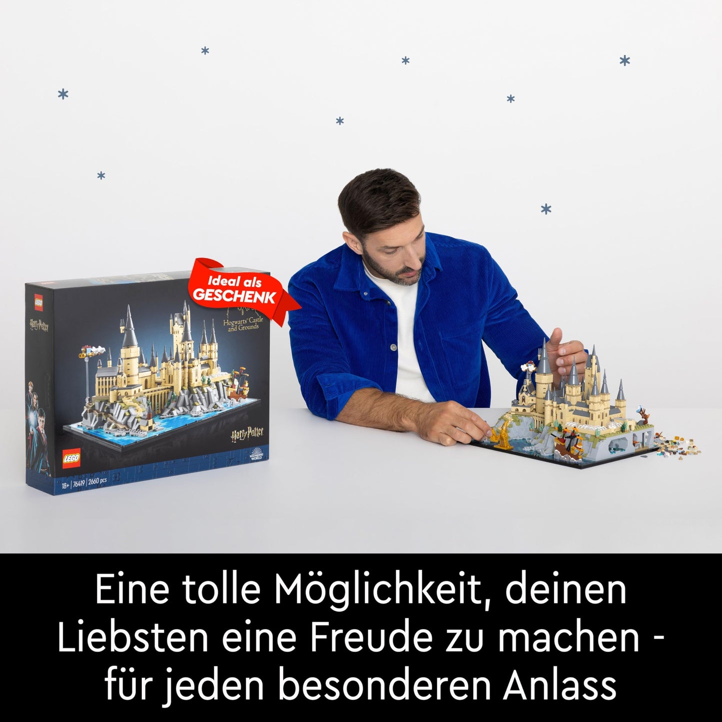LEGO Harry Potter Hogwarts Castle with grounds - Collectible set for adults including main tower & astronomy tower, Chamber of Secrets & architect Minifigure - 76419
