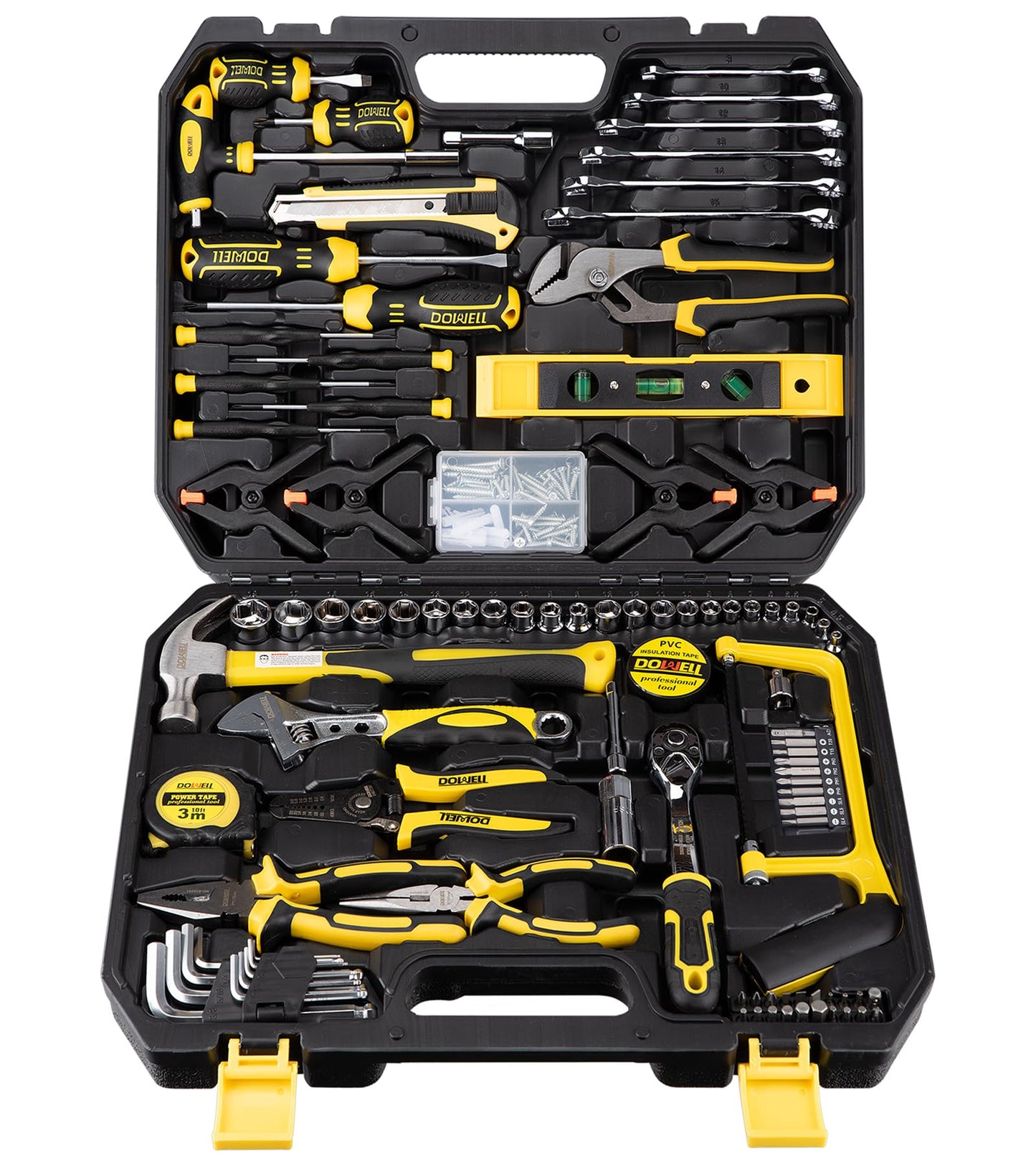 DOWELL mechanic tool set socket wrench car repair tool set 168pcs hand tool kit tool box storage box