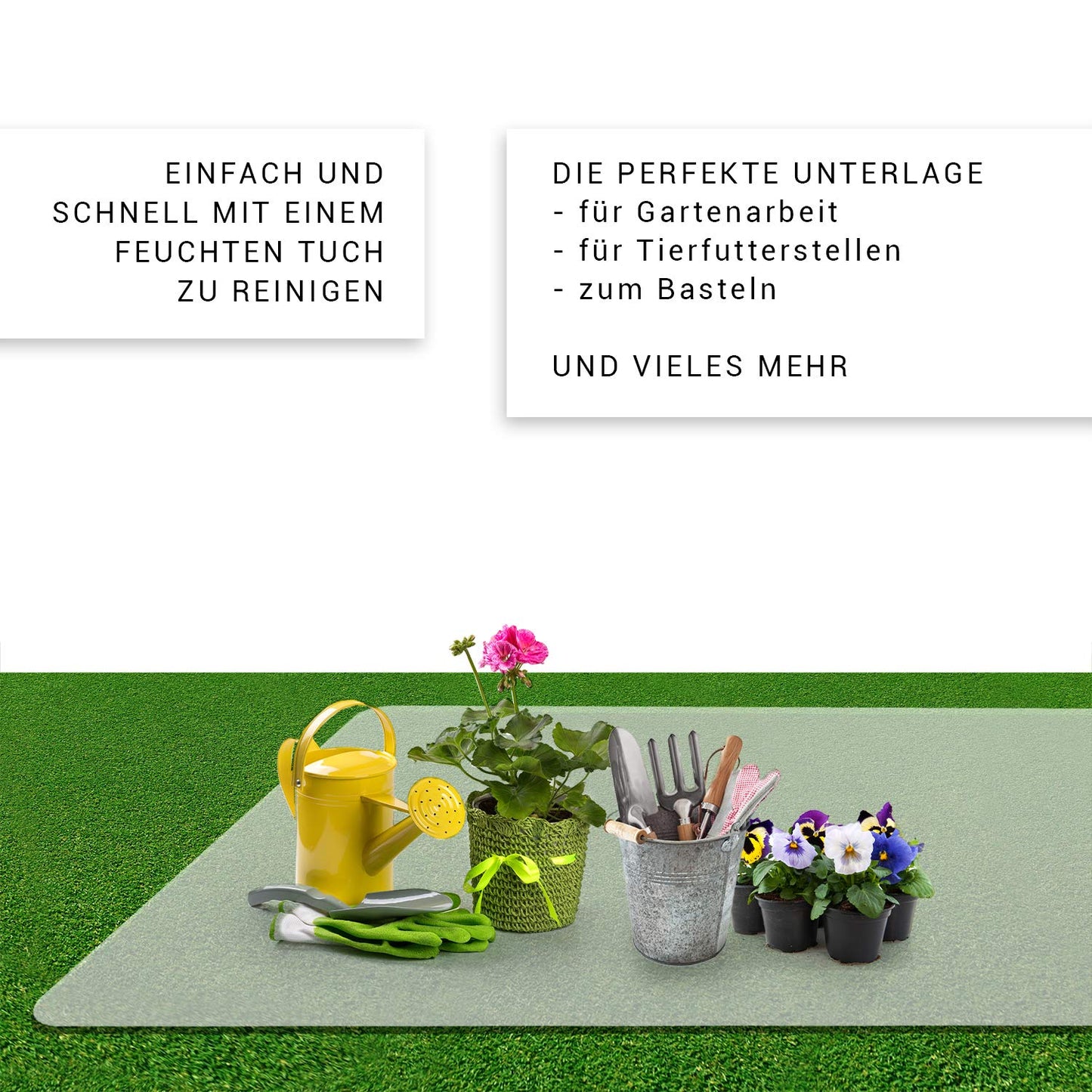 Floor protection mat | Office chair underlay in milk white | non-slip and scratch-resistant | Made in Germany (120x120cm)
