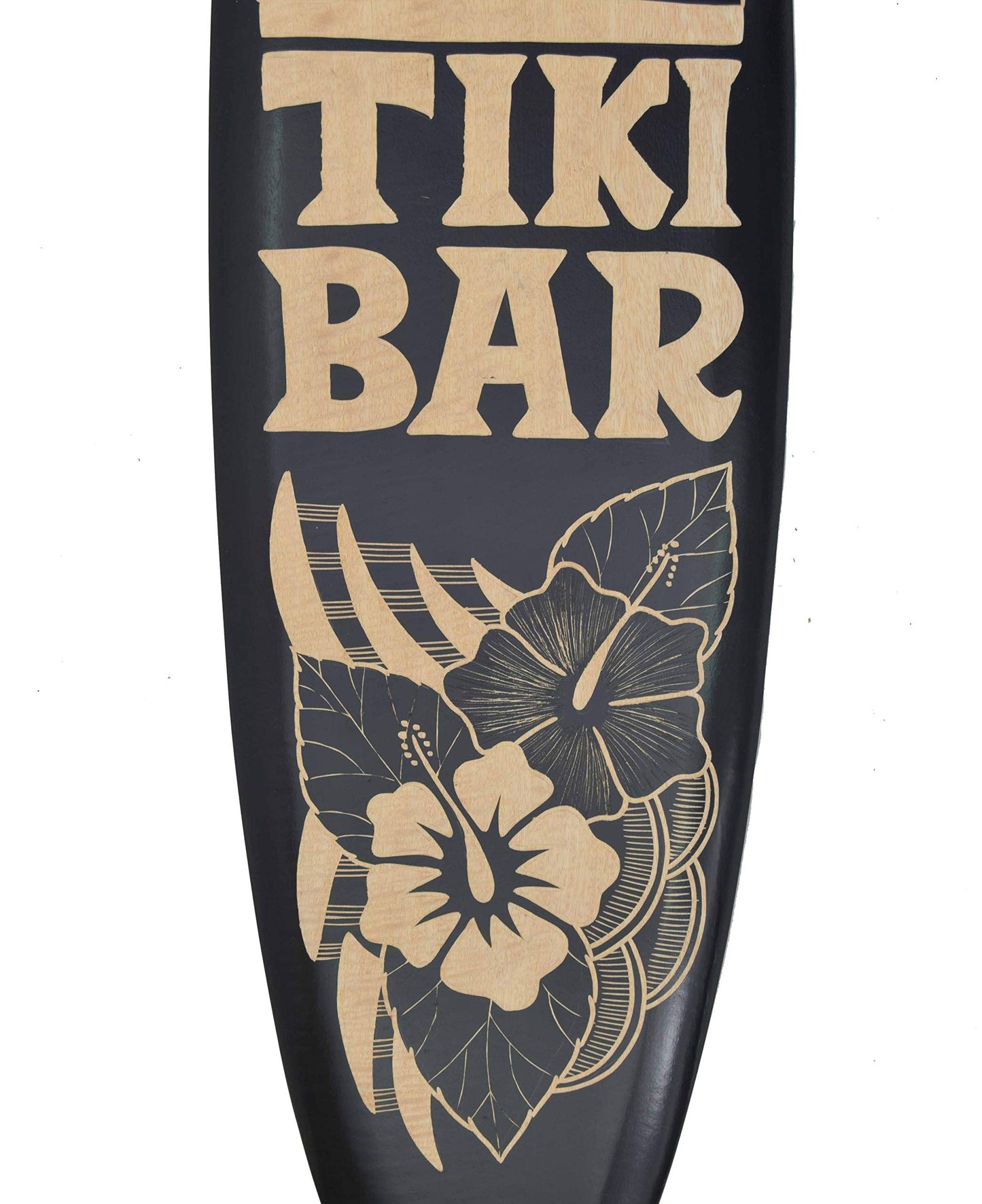 Interlifestyle Surfboard 100cm Tiki Bar Hawaii Decoration Surfboard made of hardwood black