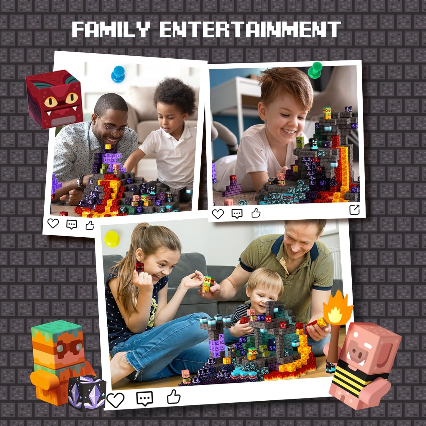 GobiDex Magnetic Building Blocks 100 Pieces, MagWonder Build with Shadow Crypt Magnetic Blocks, Game-Based STEM Montessori Toy for Kids 3 and Up, Gift for Boys and Girls