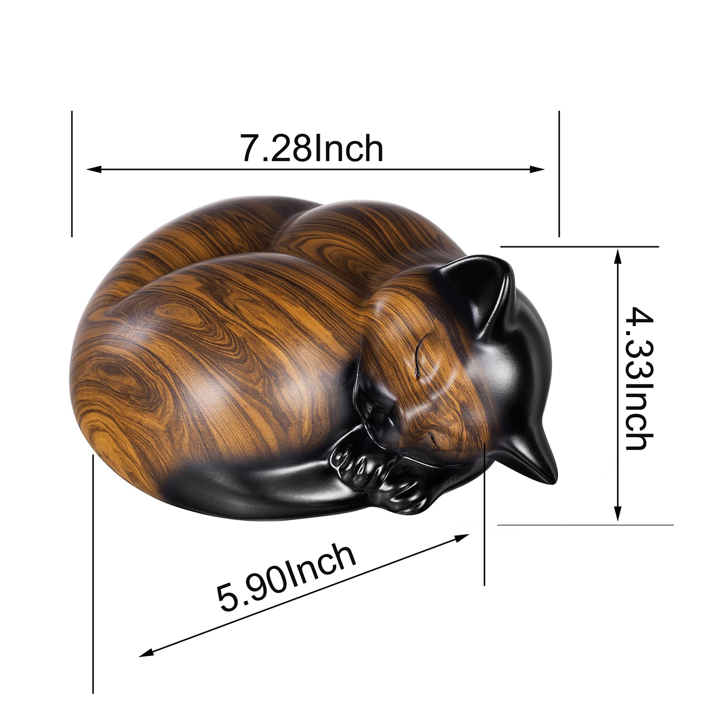 Kriss Art Pet Urns, Sleeping Resin Cremation Cat Urn, Cat Urns for Ashes, Small Pet Urn...