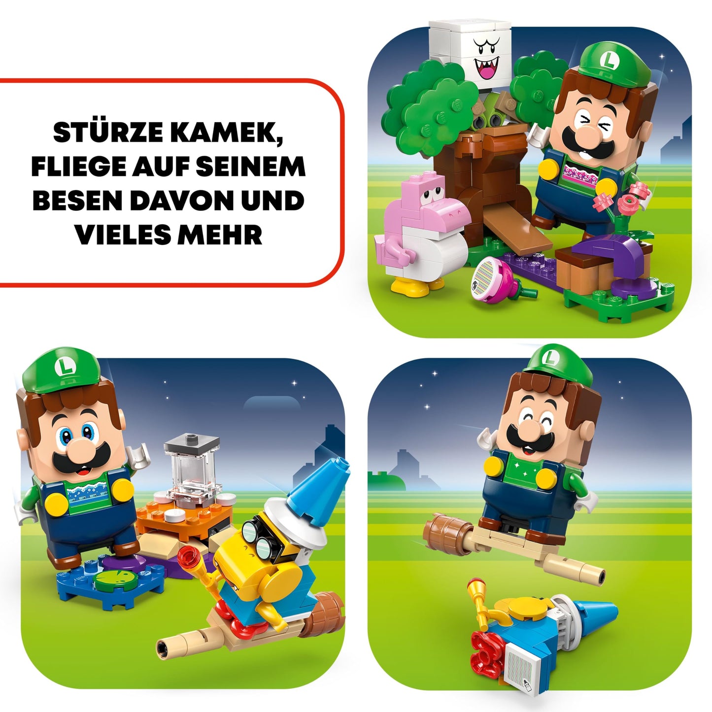 LEGO Super Mario adventure with interactive Luigi, Nintendo gift for boys, girls, and gamers aged 6+, adventure playset for kids with pink Baby Yoshi 71440.