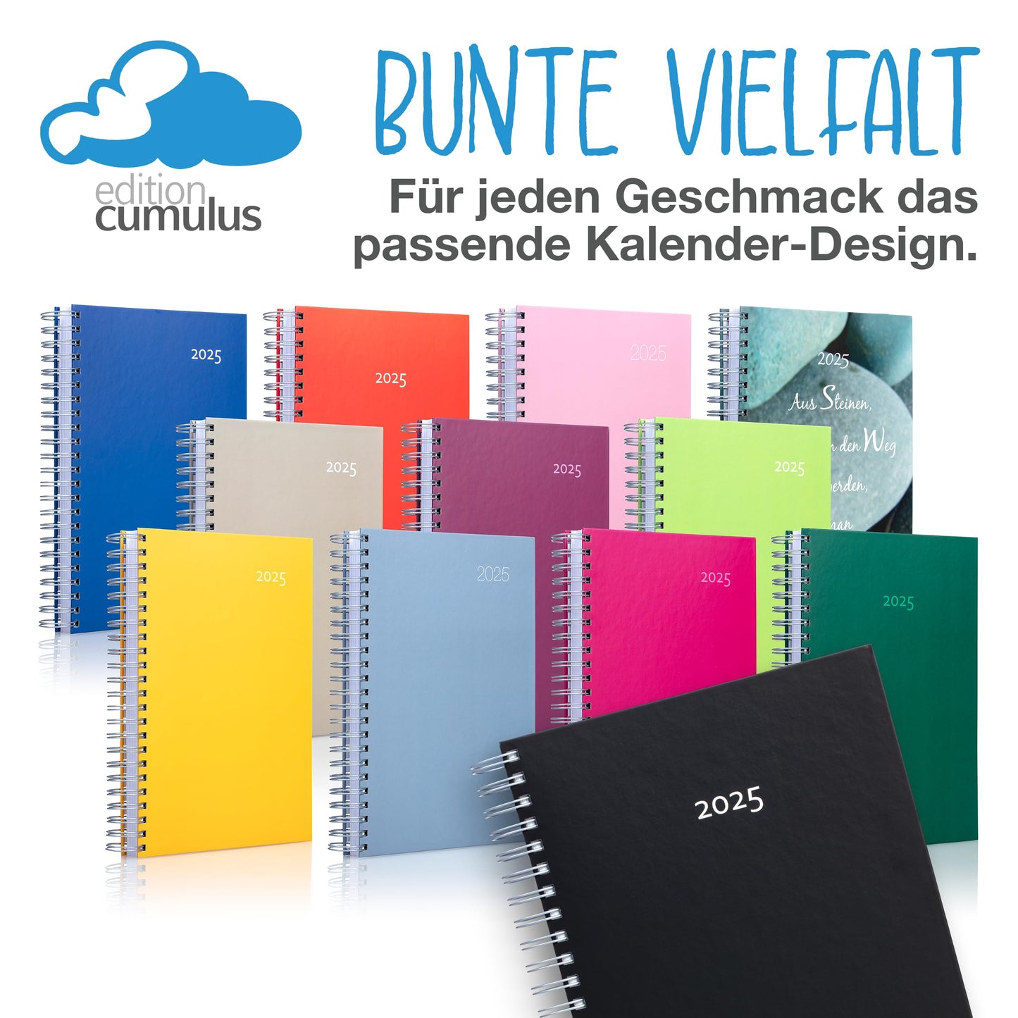 2025 The BIG Thick - A4 Calendar - BLACKBERRY (purple) by edition cumulus - MADE IN GERMANY - ample space for your daily appointments - perfect for office and home