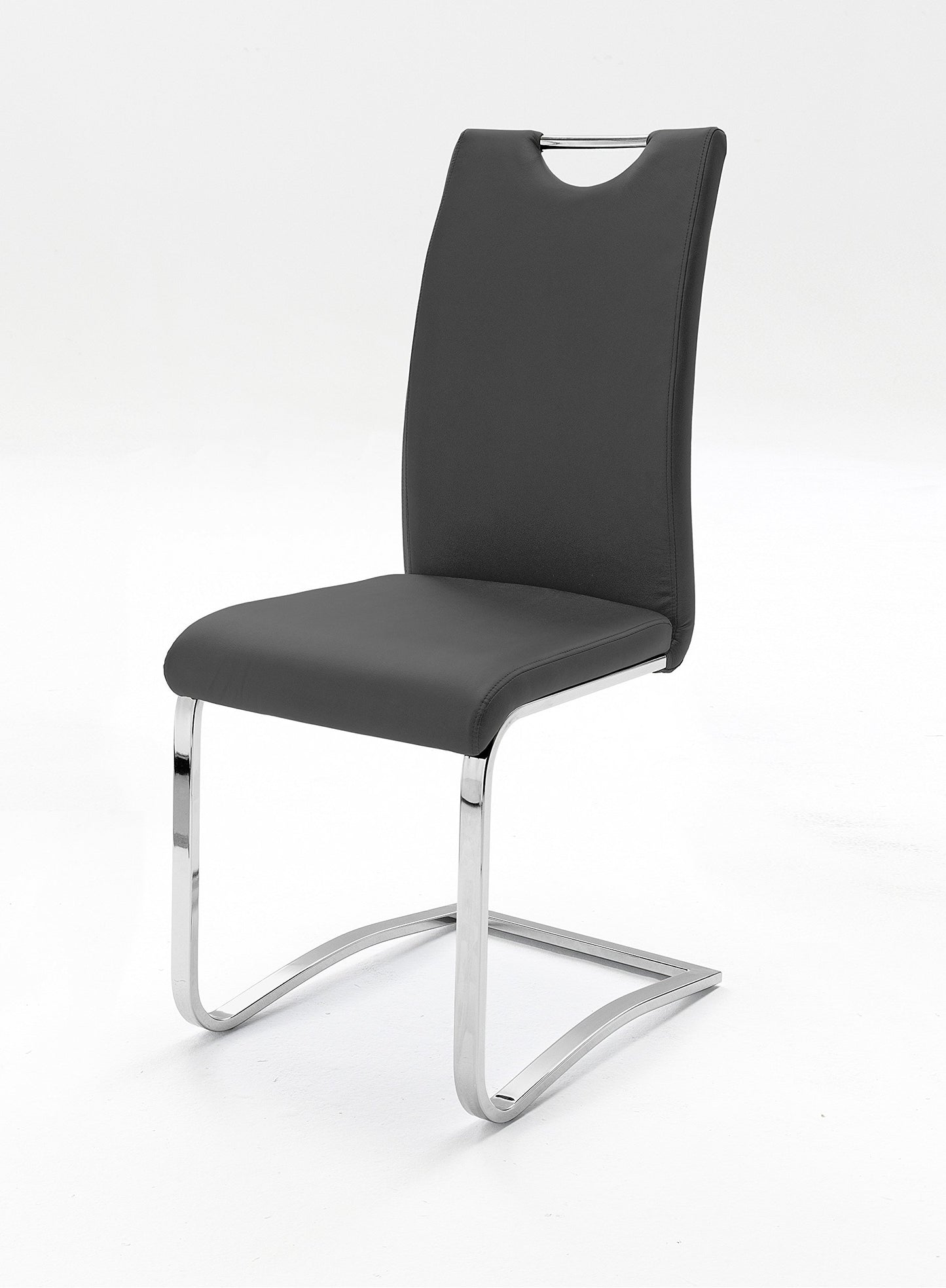 Robas Lund, chair, dining chair, swing chair Cologne, set of 2, black, 57 x 43 x 100 cm.
