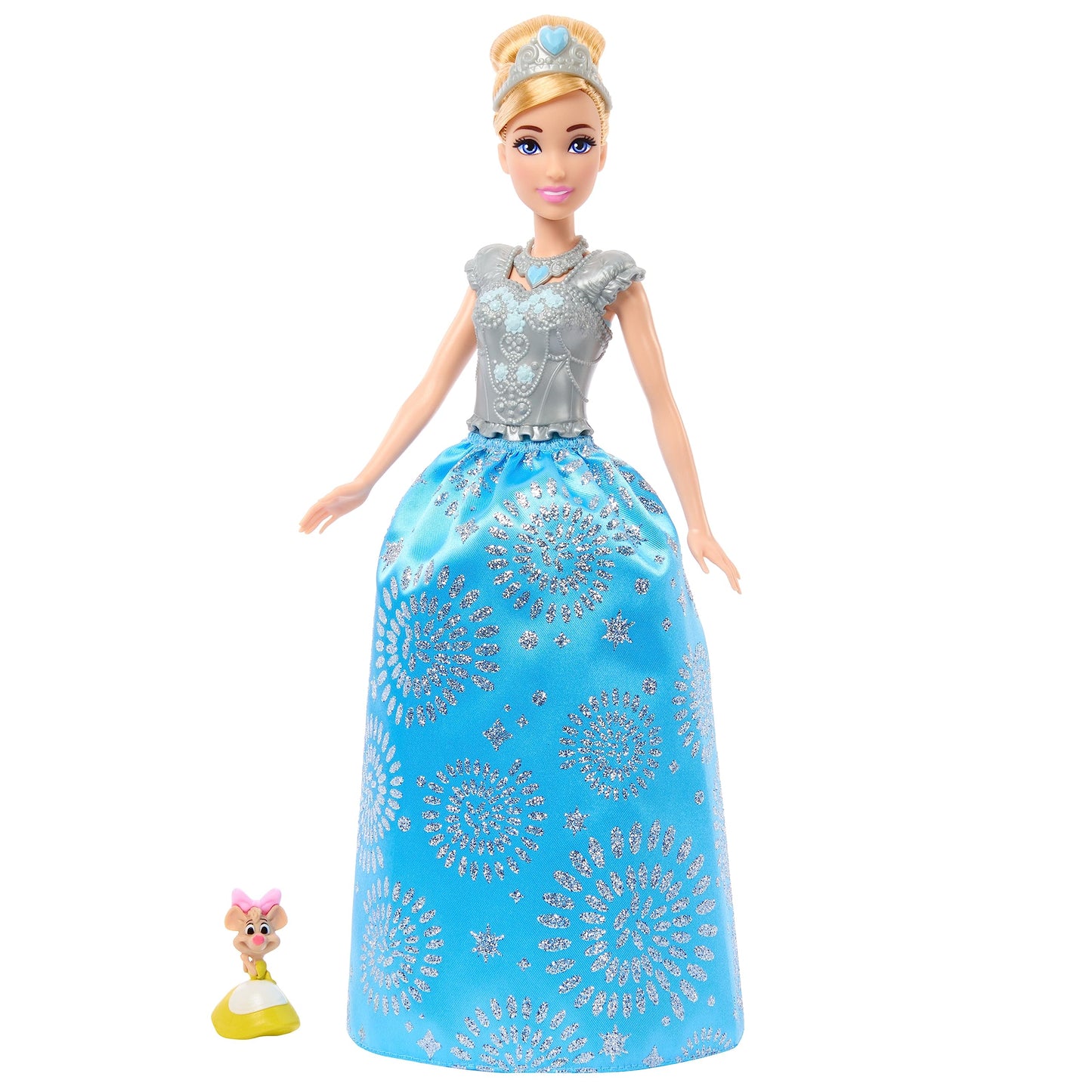 Disney Princess toy, Cinderella fashion doll with friend figure and 12 secret fashion and accessory pieces, inspired by the Disney movie, gifts for kids.