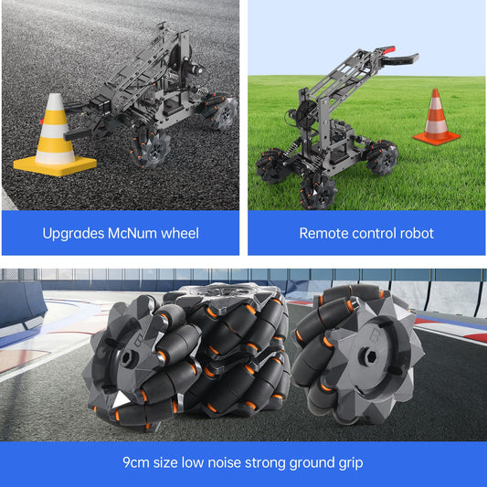 Robot kit, robot toy, experiments for kids 8+, 2-in-1 robot arm car with electronic programming and remote control, STEM kids' toy, birthday gifts for kids.