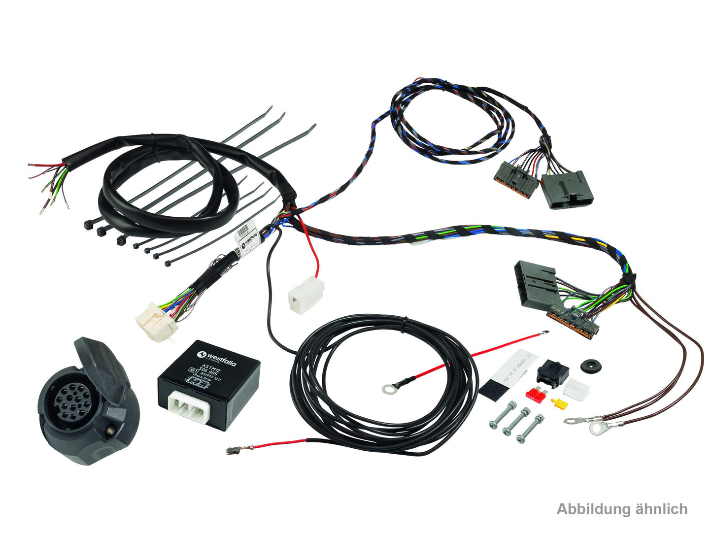 Westfalia 13-pin electric kit, vehicle-specific for VW Transporter T5/T6 (Panel Van) (from MY 05/2012) - only for vehicles with pre-equipment for trailer hitch.