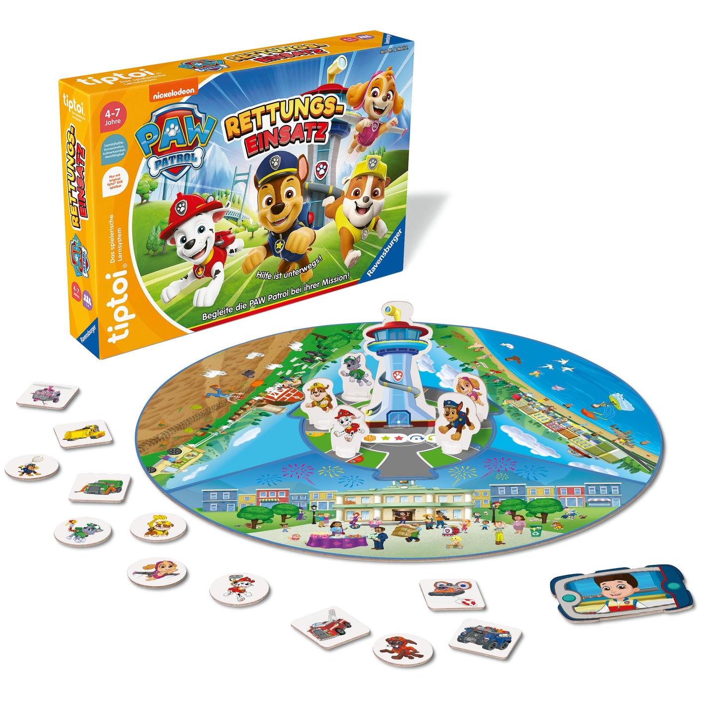 Ravensburger tiptoi game 00202 - PAW Patrol Rescue Mission - educational game for children aged 4 and up, licensed game for boys and girls, for 1-4 players.