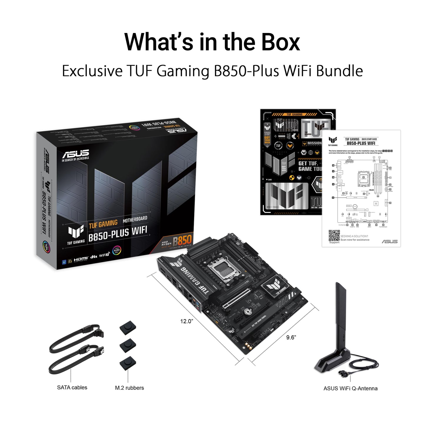 ASUS TUF Gaming B850-PLUS WiFi motherboard Socket AMD AM5 (AMD B850, ATX, PCIe 5.0, WiFi 7, 2X PCIe 4.0 M.2, Aura Sync)