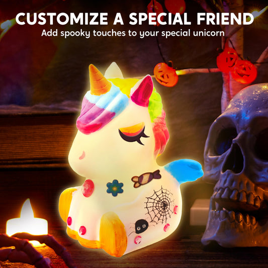 Clever Kits Unicorn Lamp DIY Craft Set for Kids 6+, Crafting for Girls 6-12, Creative Gifts for Boys and Girls, Unicorn Toy for Kids, DIY Unicorn Lamp Painting Kit
