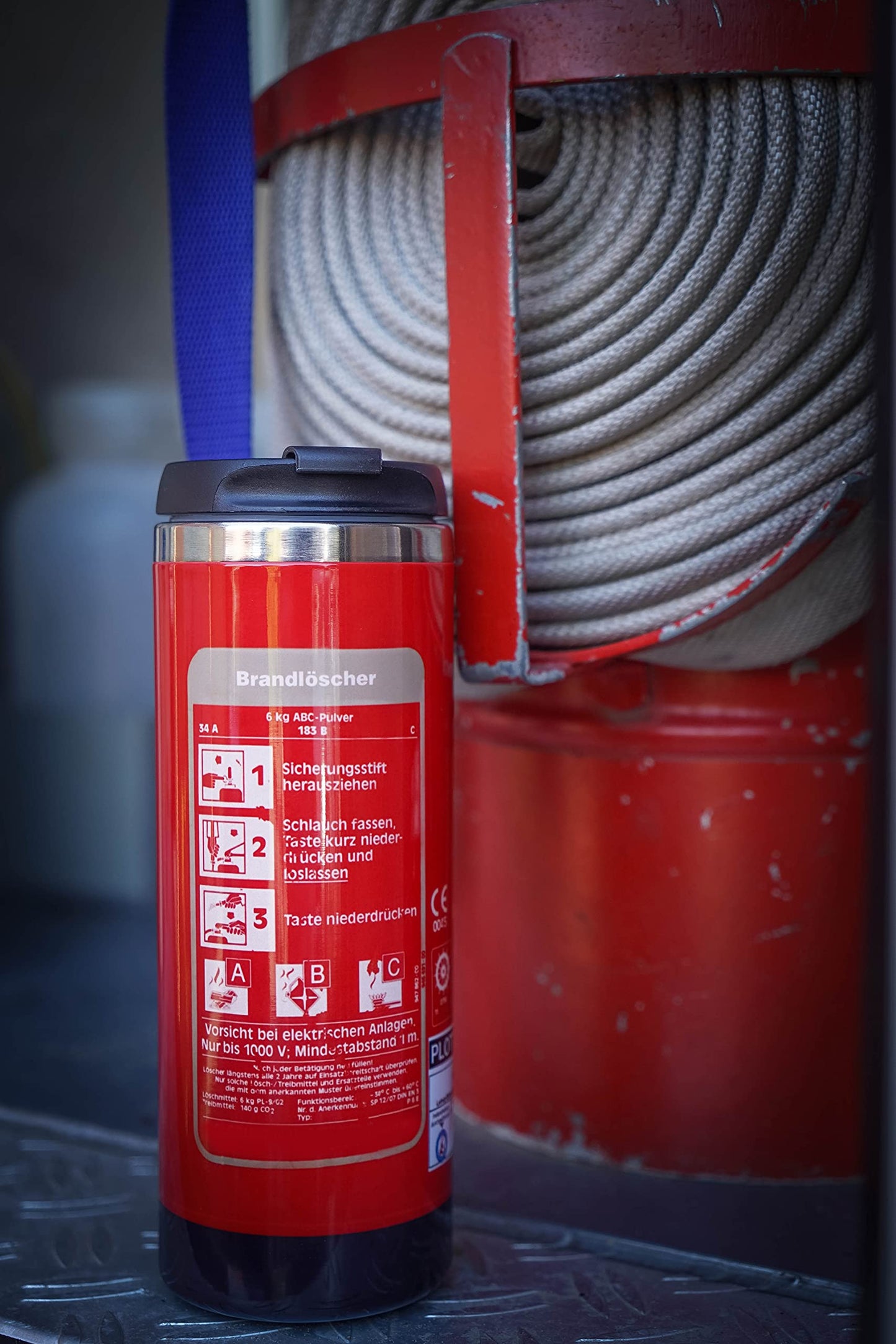 Thermal mug Fire extinguisher Fire department gifts 350ml coffee TO GO Firefighter accessories Leak-proof water bottle Insulated cup For on the go