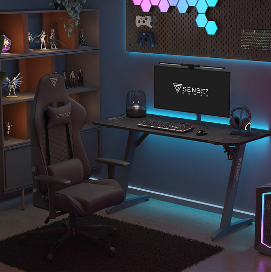 SENSE7 Gaming Fabric Spellcaster Office Chair Gamer Ergonomic seat Armrest One-piece steel frame Adjustable tilt angle Black, 43-52 x 69.5 x 57, 5902659841537