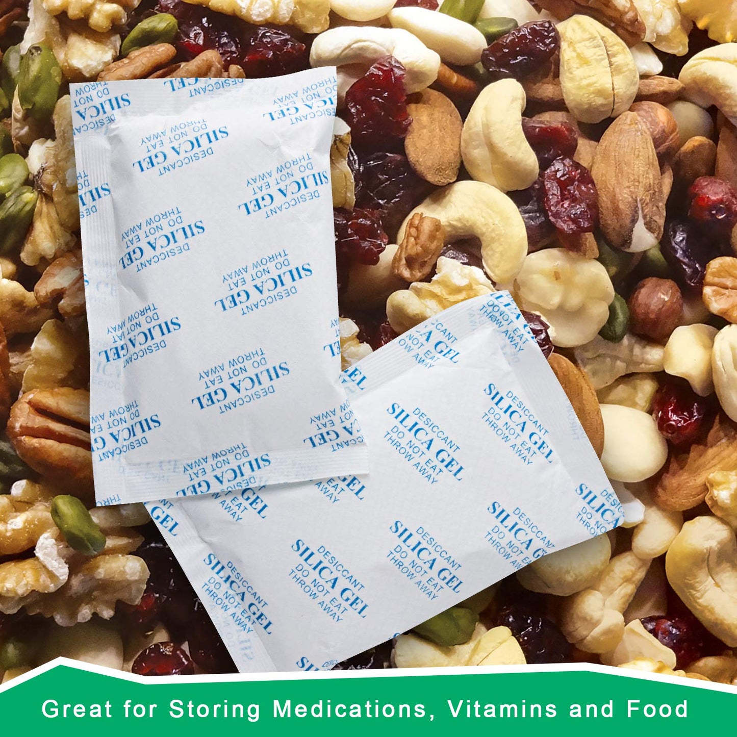 O2frepak 20 grams 30 count Moisture Absorber Sachets, Silica Gel Desiccant Packs for Storage, 20g Silica Gel Packets