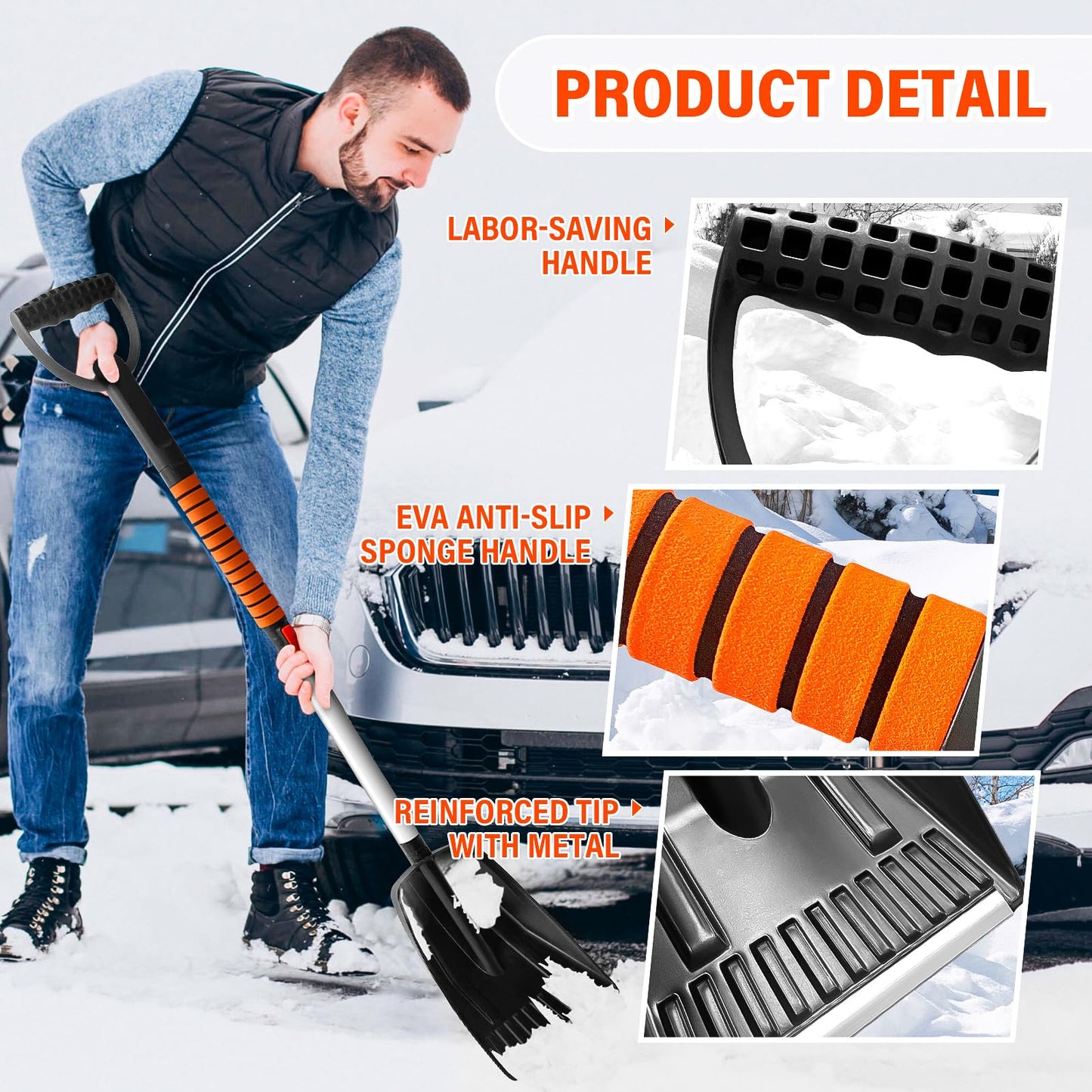 ALNILK windshield cover for car, winter windshield cover with 9 magnet fixation - windshield frost protection mat windshield windshield cover against snow ice frost (B)