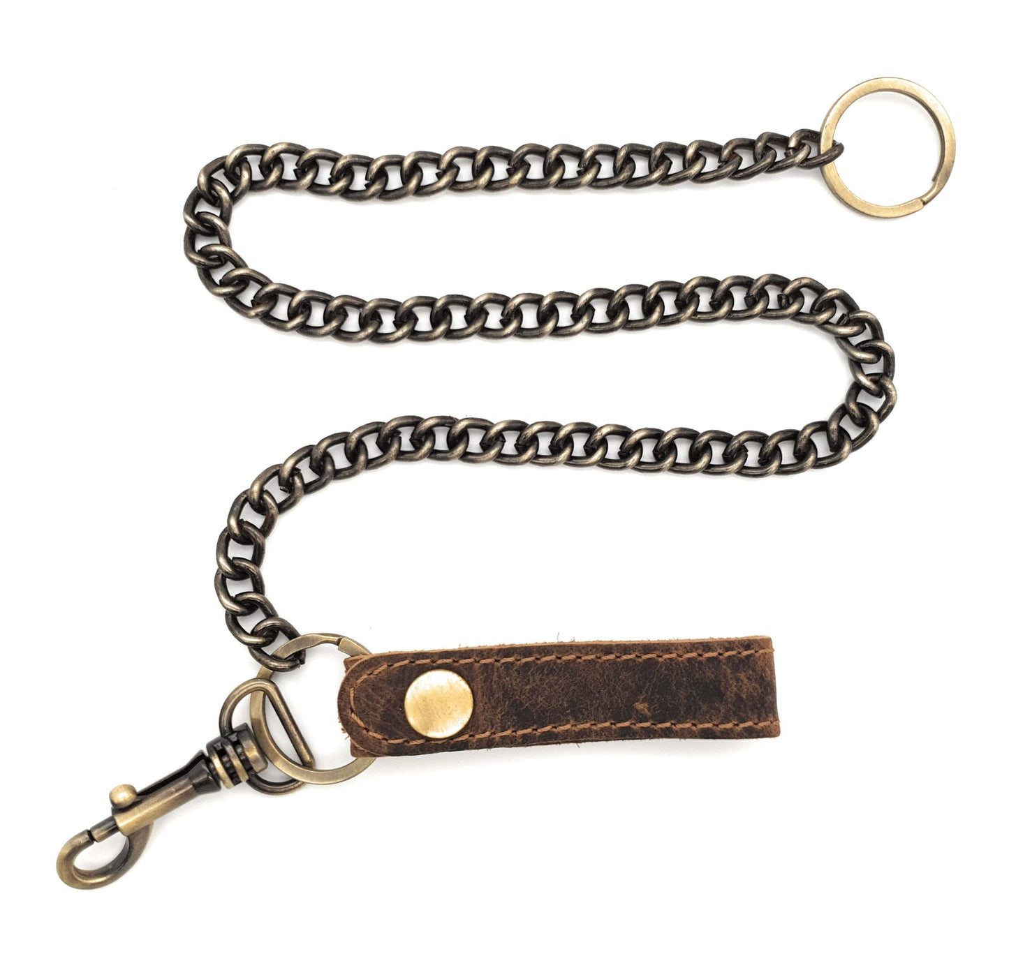 Jockey Club genuine leather biker wallet in genuine leather wallet with 50cm chain & RFID protection.