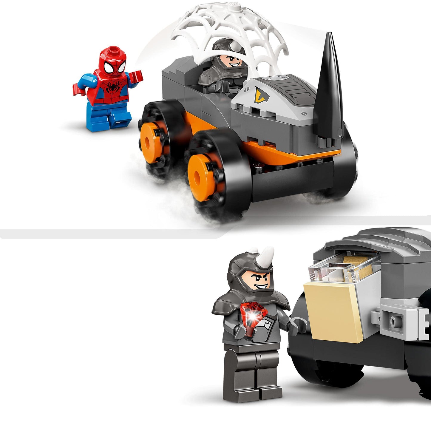 LEGO Marvel Spidey and His Super Friends The headquarters of Spidey's team & Marvel Spidey and His Super Friends Hulks and Rhinos Monster Truck Duel