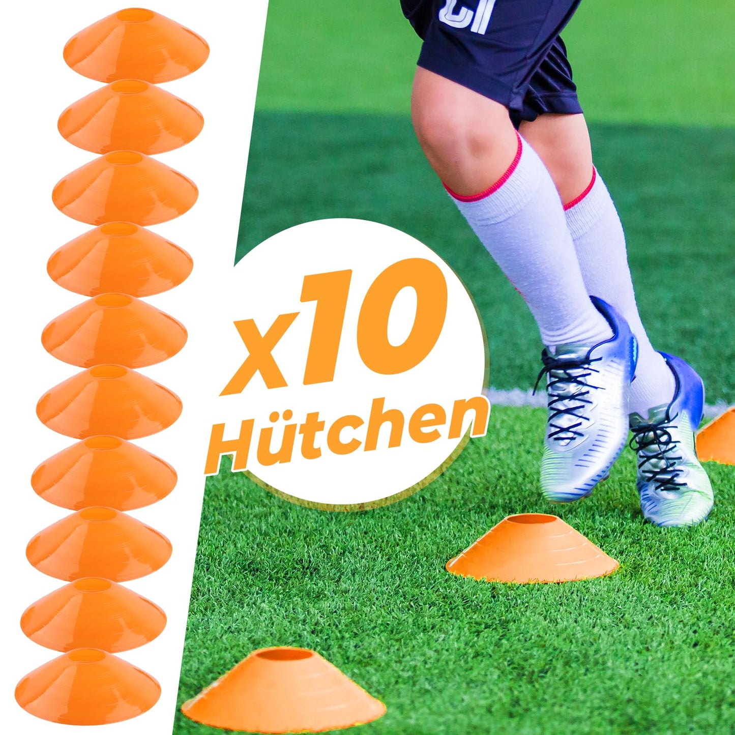 Yissvic Soccer Training Equipment Coordination ladder Soccer Gifts Boys Training Set 6m with Kick Trainer 10 cones 4 ground pegs