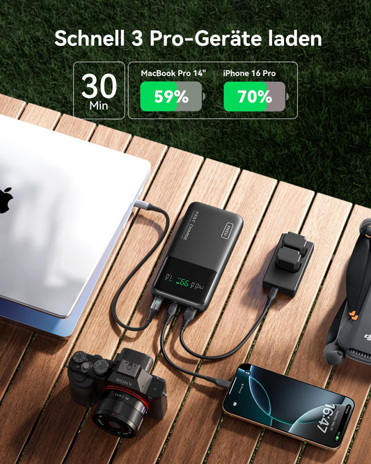 INIU Power Bank, 27000mAh 140W Power Bank Small But Powerful USB C Input & Output for Phone & Laptop, External Battery Packs for MacBook Pro Steam Deck iPhone 17 16 15 14 13 12 Pro Samsung S23 iPad etc.