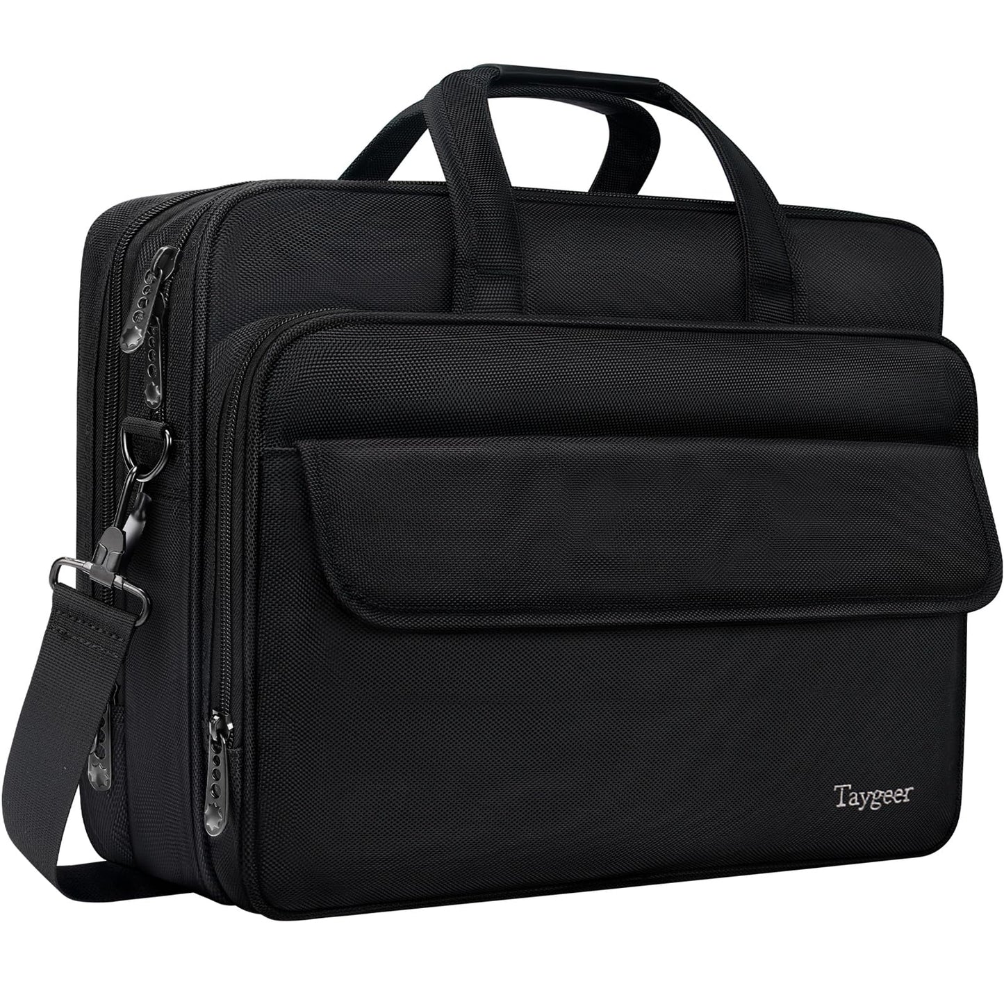 Taygeer 17 inch Laptop Bag, Men's Briefcase Large Work Bag Office Business Notebook Bag Waterproof Laptop Bag for Work Travel Gifts for Men, Black