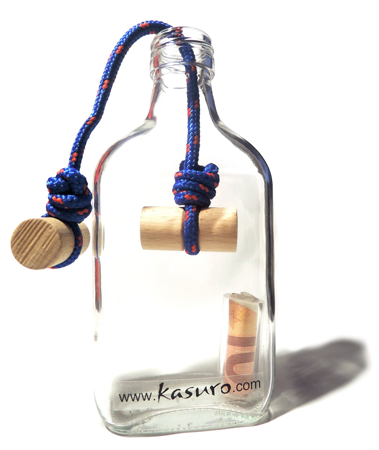 kasuro bottle safe 3-piece set: screw, loop, knot | money gift packaging | Your money gift for wedding, confirmation, communion, coming of age, birthday ...