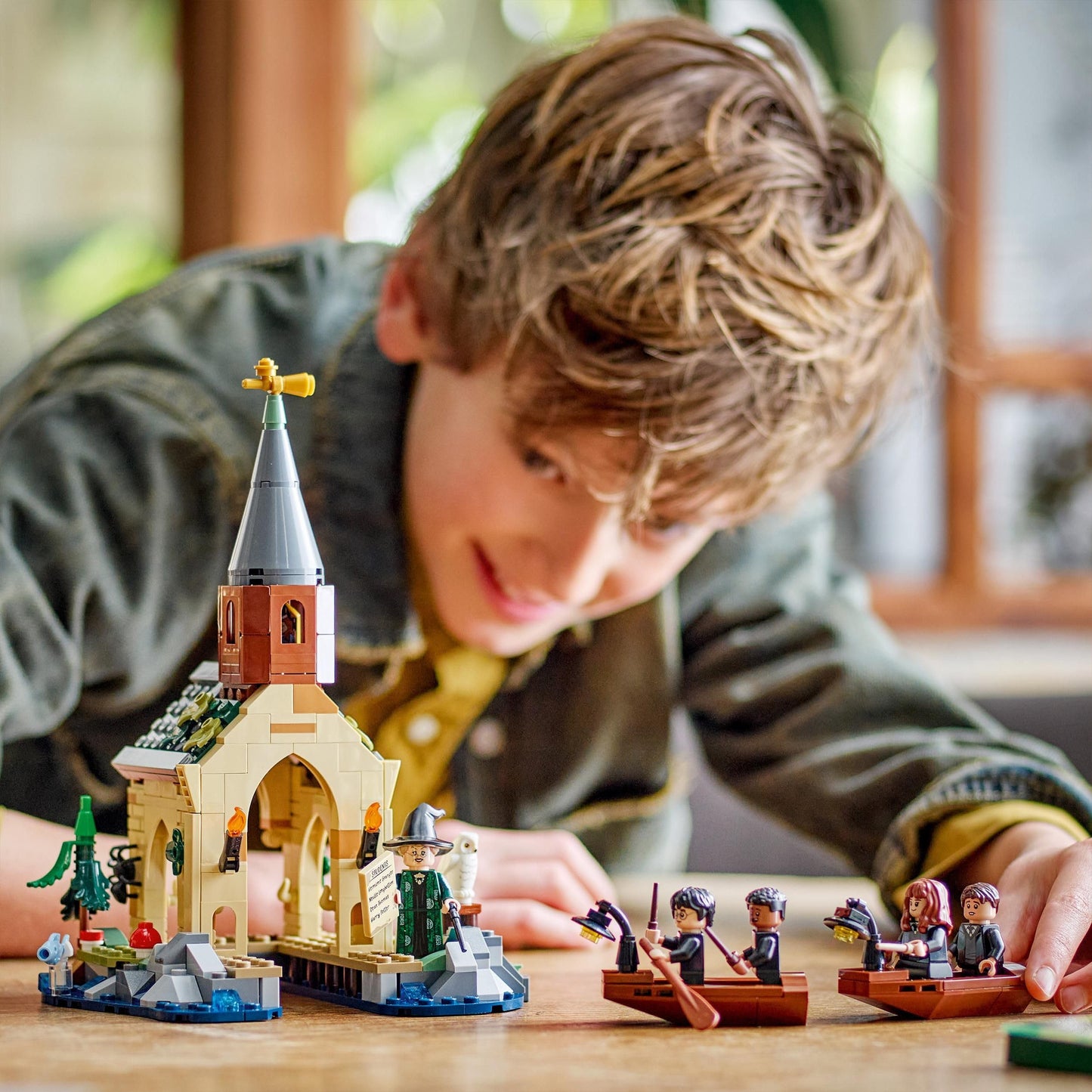 LEGO Harry Potter The Sorting Hat, Hogwarts model for adults & Harry Potter Boathouse from Castle Hogwarts toy model for kids