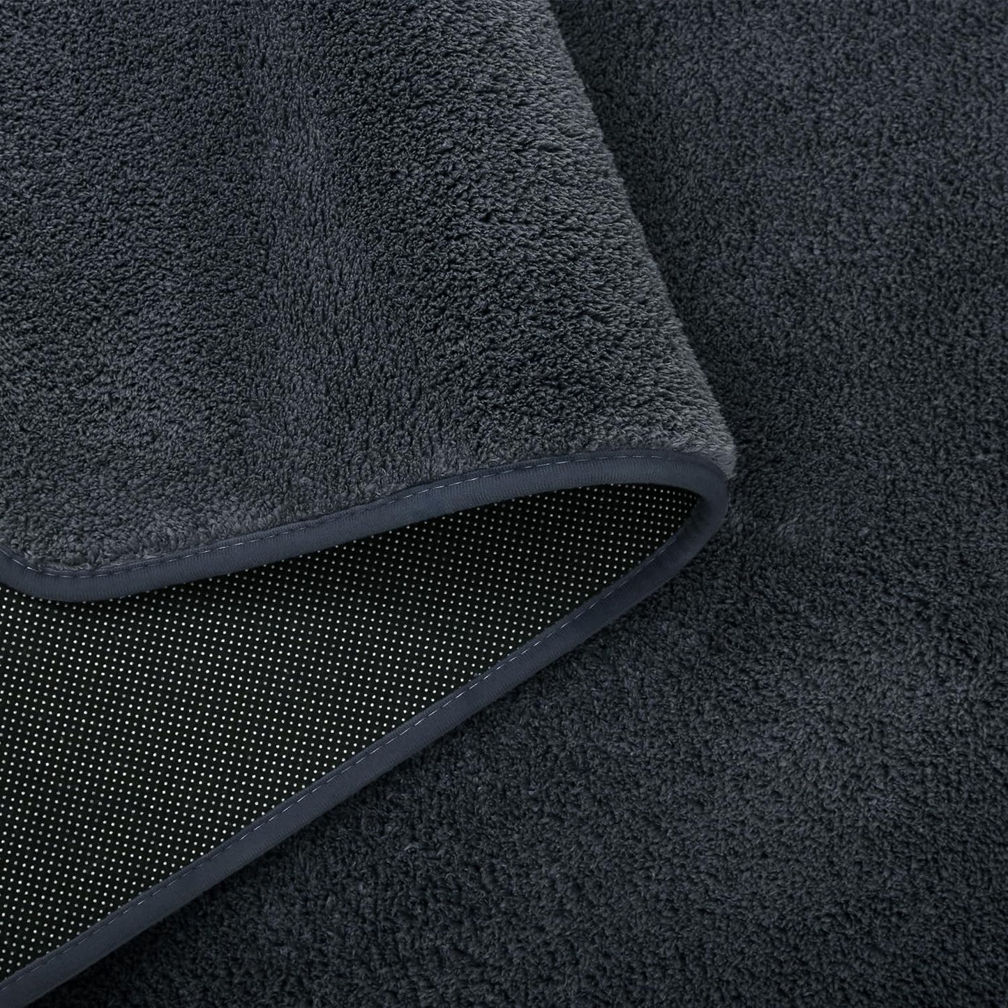 Rururug carpet living room 160x230 cm microfiber short pile carpet soft fluffy, modern large carpet washable rugs for living room, anthracite